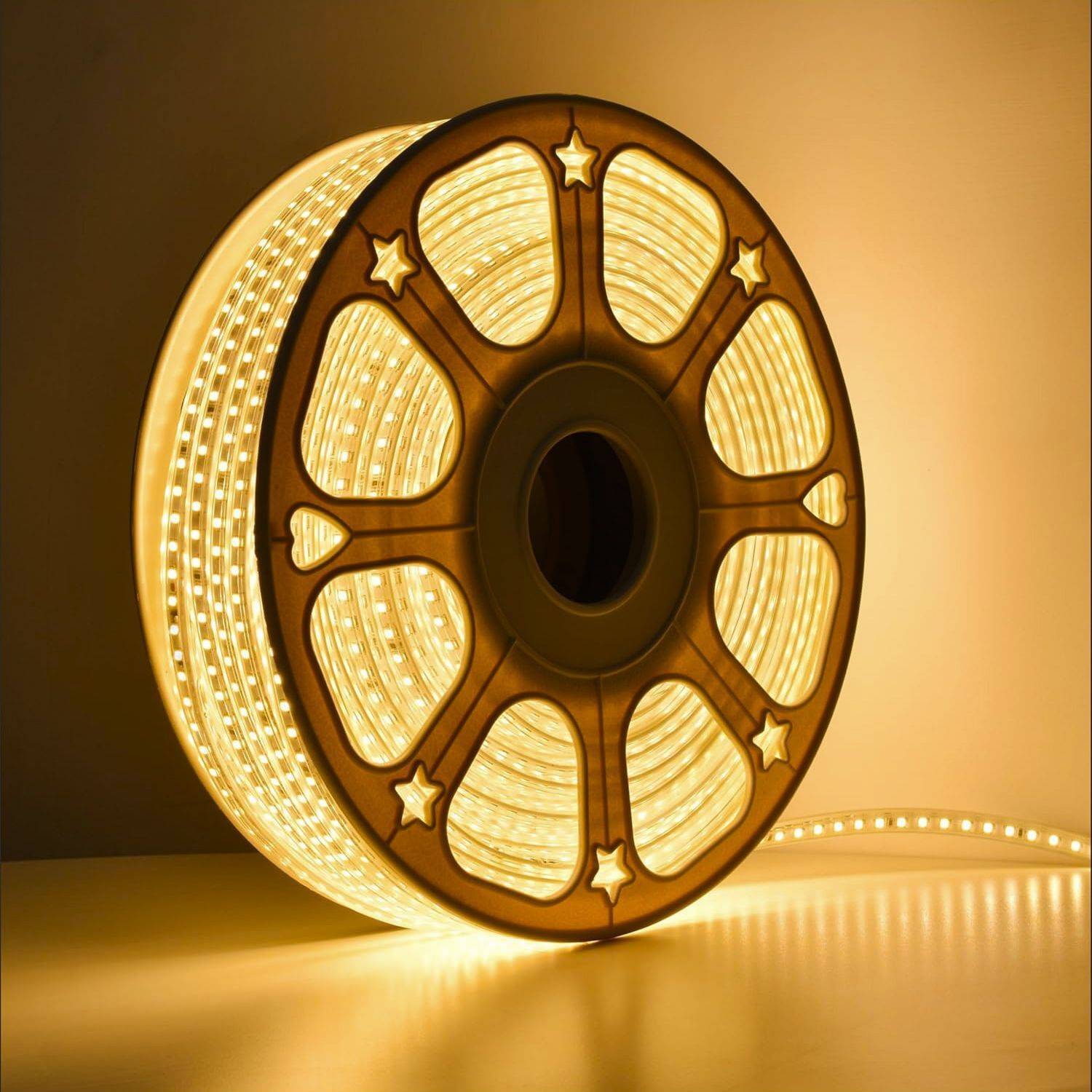 MPROW 1200 LEDs 10 m Yellow Steady String Rice Lights (Pack of 1)