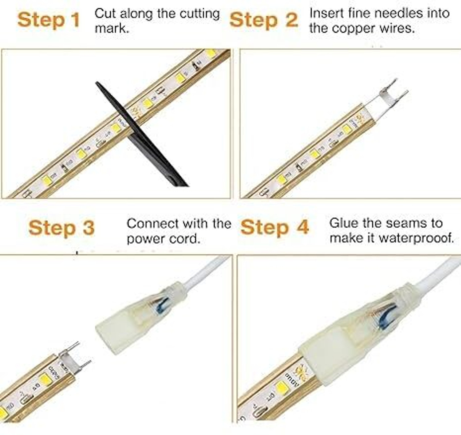 Image of One94Store 1200 LEDs 10 m Multicolor Steady Strip Rice Lights