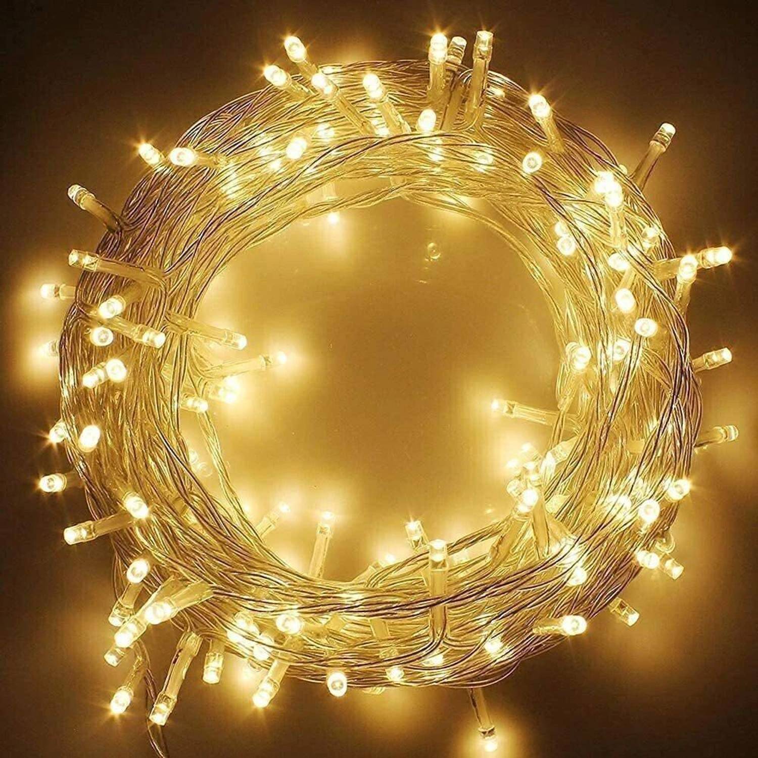 PESCA 40 LEDs 11 m Yellow Steady String Rice Lights (Pack of 4)