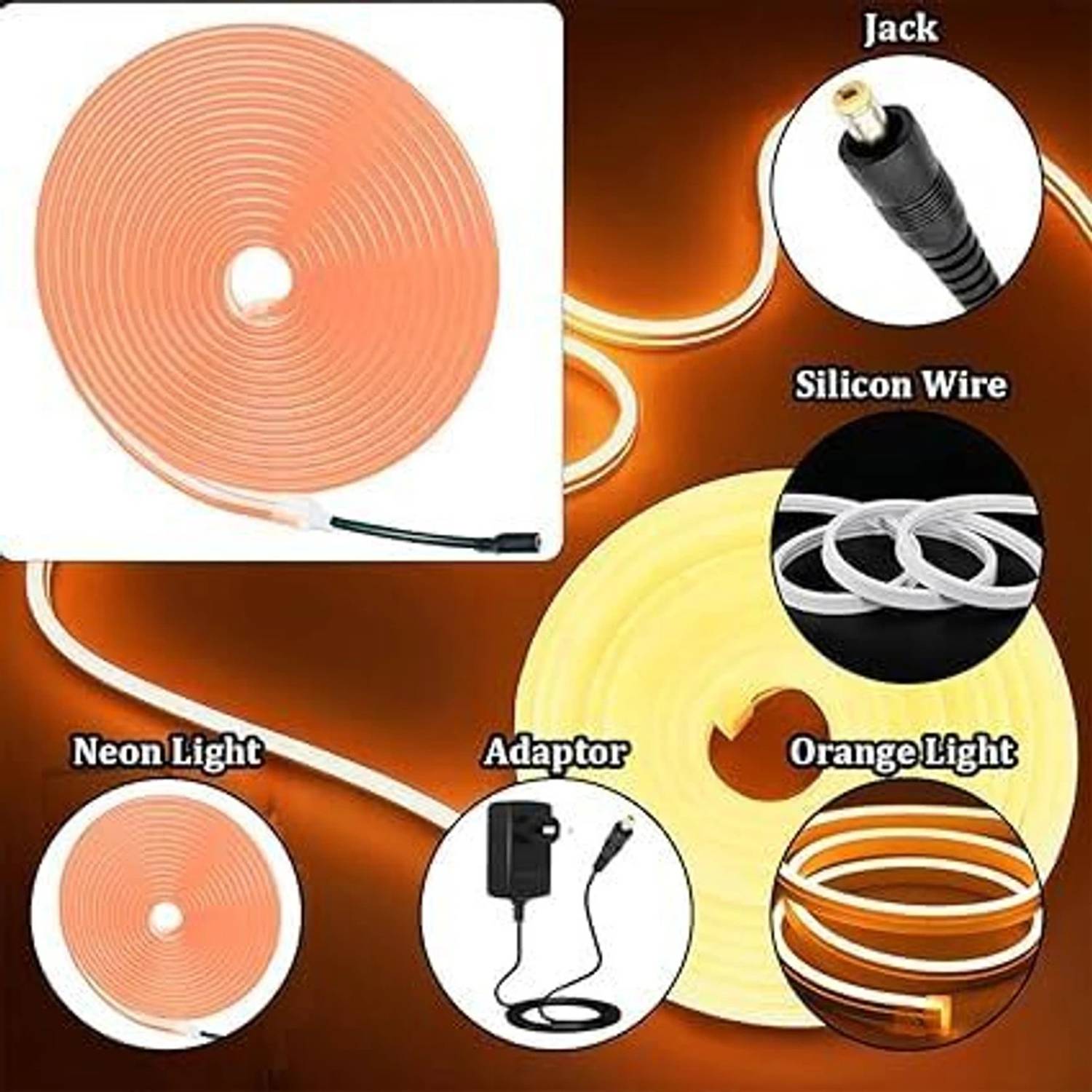 Plugit 599 LEDs 5m Orange Rice Lights Pack of 1 - Image 3
