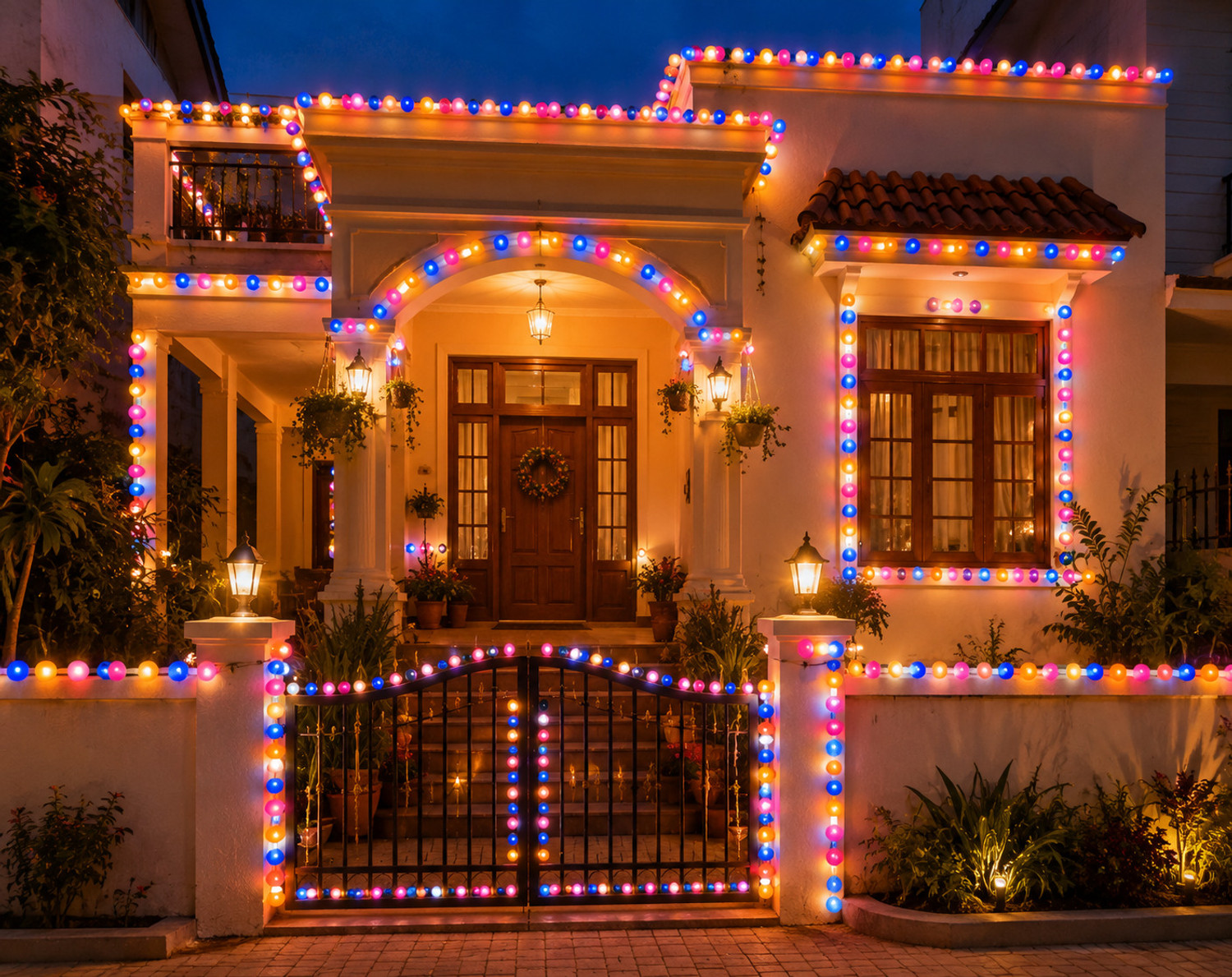 Image of jyoti123 45 LEDs 12 m Multicolor Steady Star Rice Lights (Pack of 1)