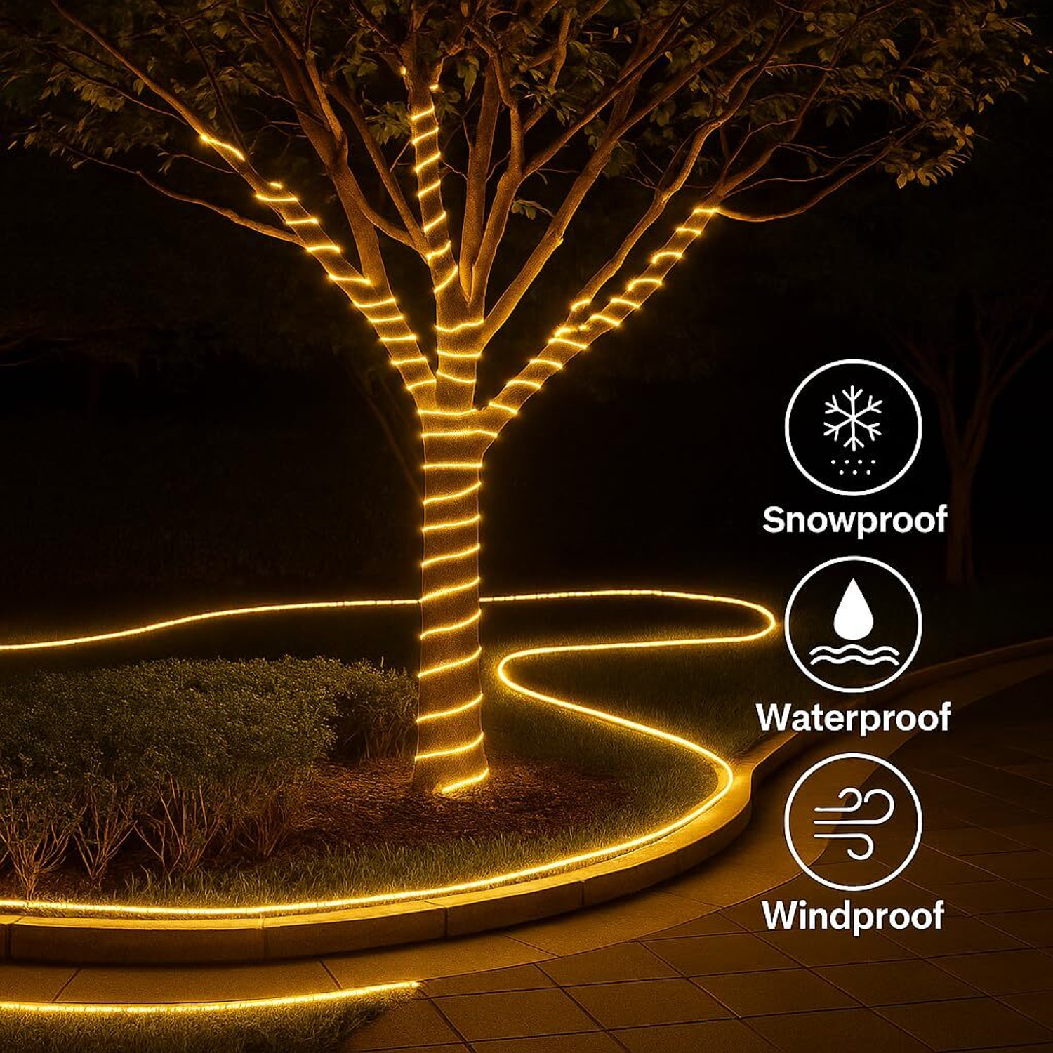 Image of KAVANA 1200 LEDs 10 m Yellow Steady Strip Rice Lights (Pack of 1)
