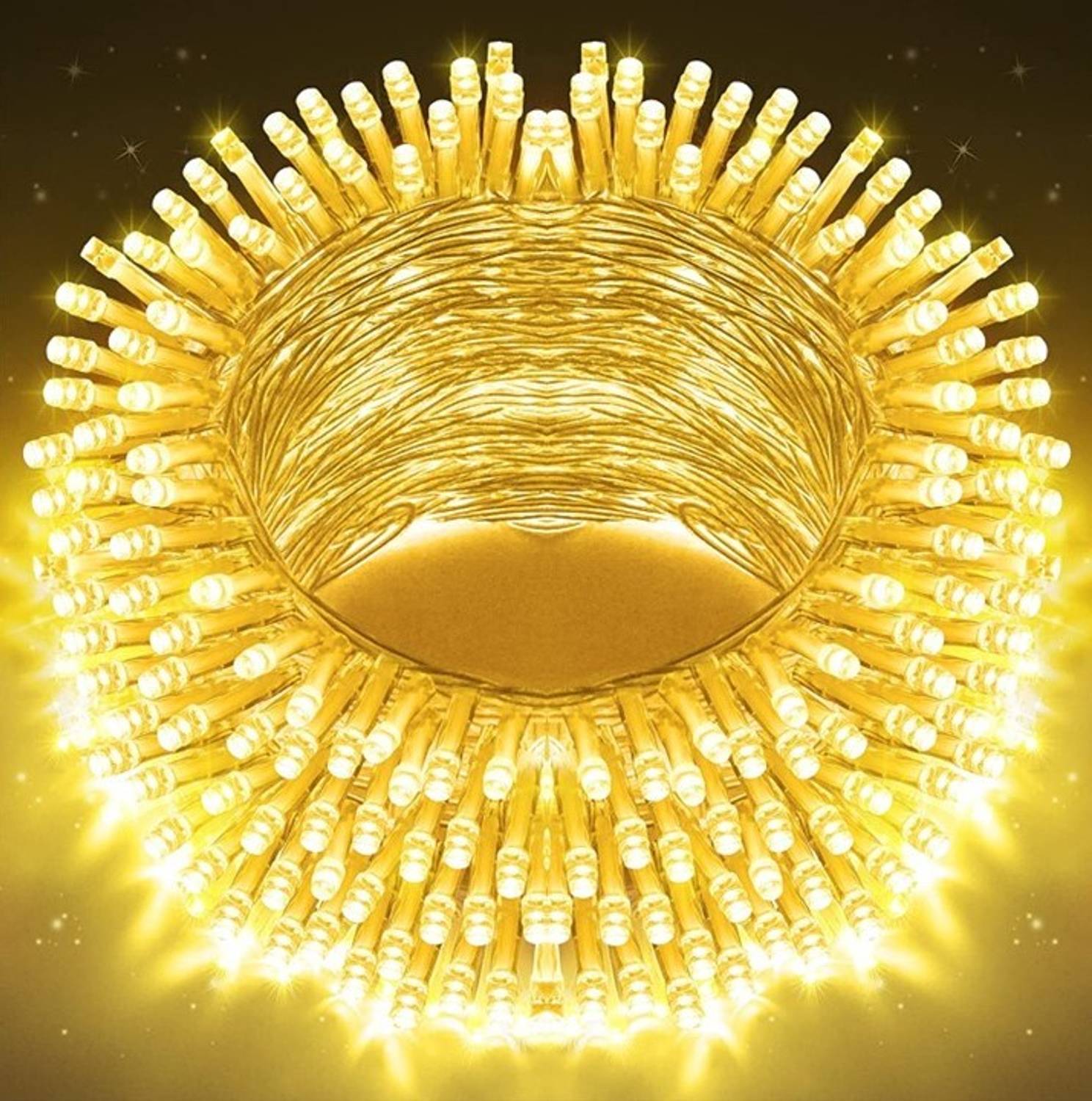 MPROW 40 LEDs 11 m Yellow Steady Bulb Rice Lights (Pack of 5)