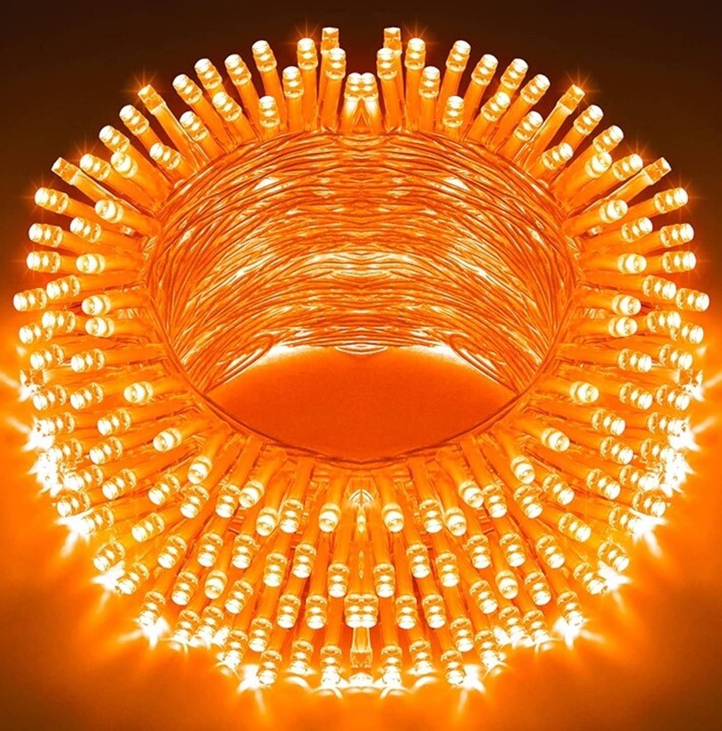 MPROW 40 LEDs 11 m Orange Steady Bulb Rice Lights (Pack of 5)