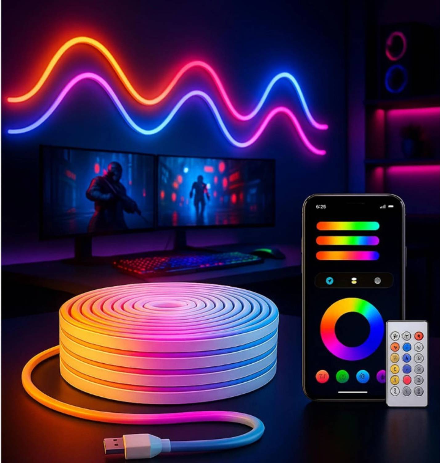 One94Store 300 LEDs 5 m Multicolor Flickering, Color Changing, Steady String Rice Lights - Image 1