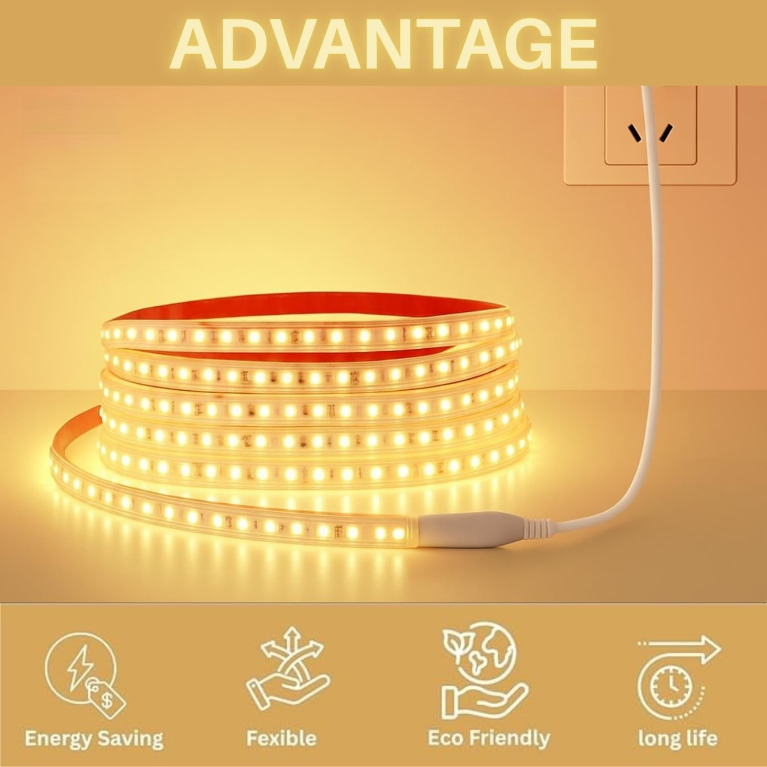 Image of ELECRTIC ELITE 4200 LEDs 30 m Yellow, White Steady String Rice Lights