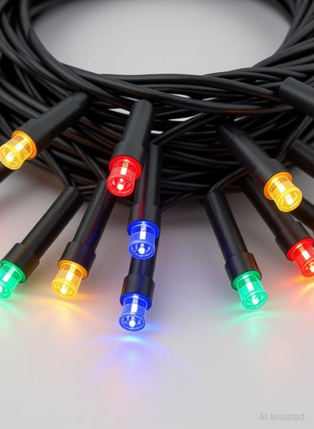 Image of Aj Enterprises 400 LEDs 50.8 m Multicolor Color Changing, Flickering, Steady String Rice Lights