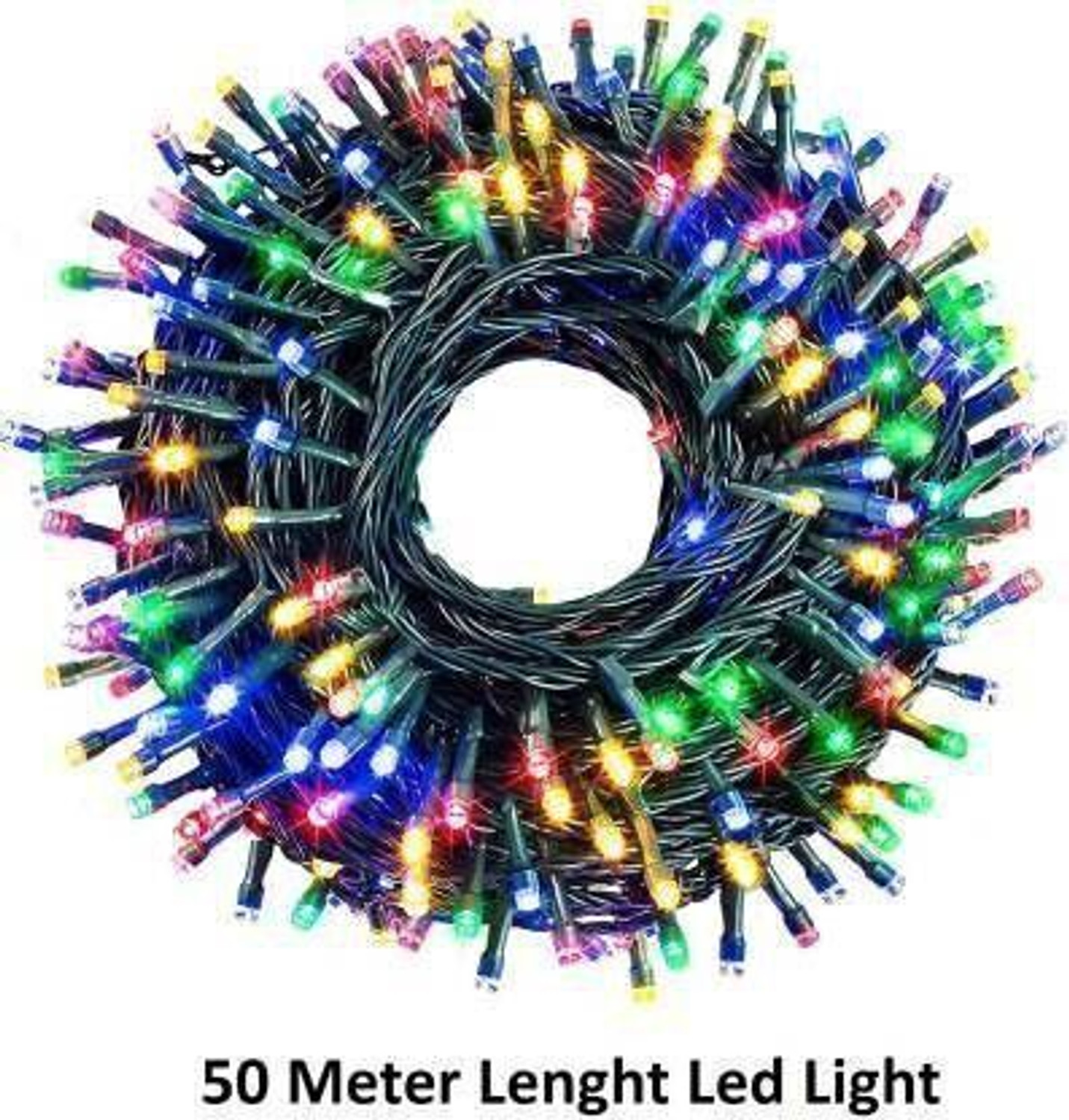 Image of Aj Enterprises 400 LEDs 50.8 m Multicolor Color Changing, Flickering, Steady String Rice Lights