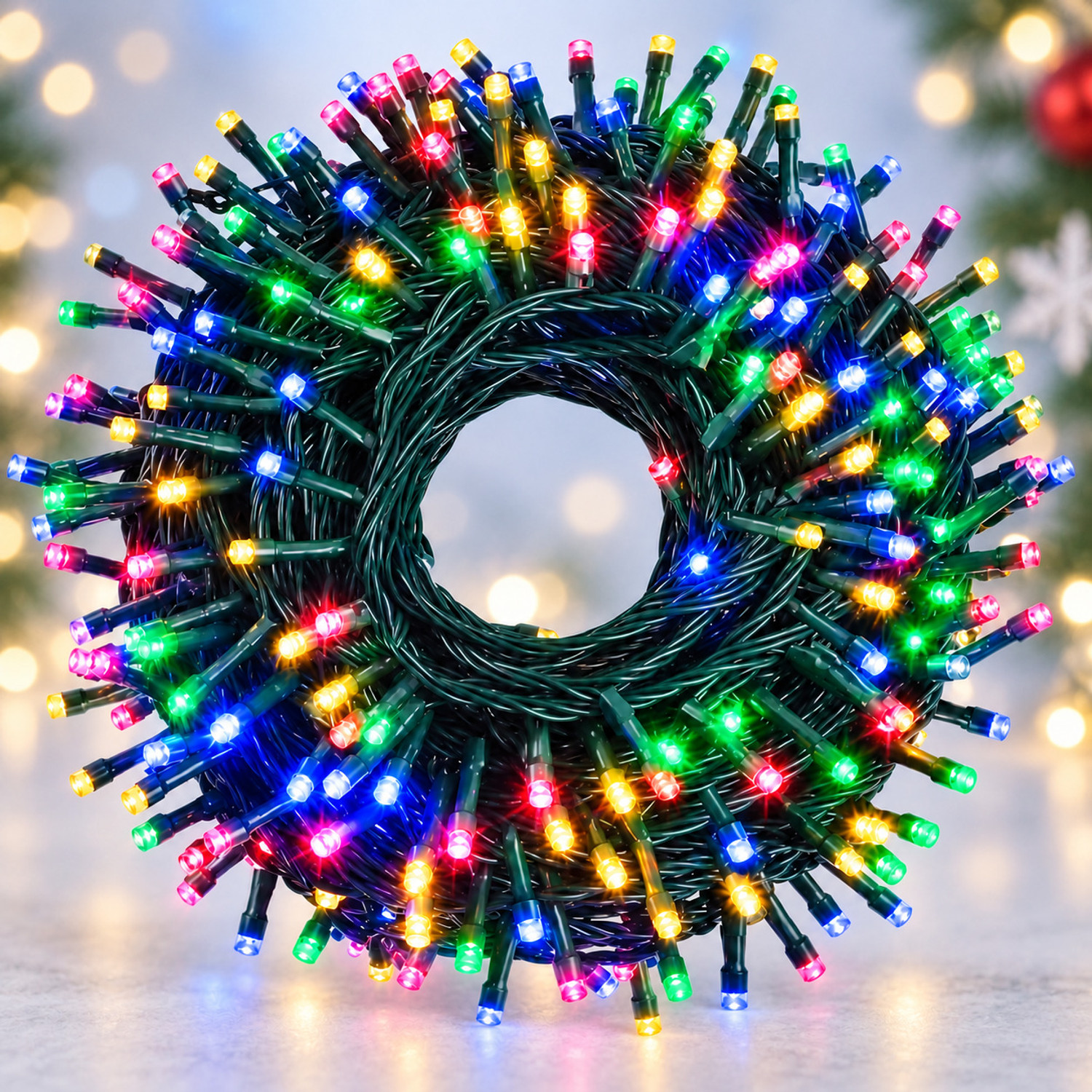 Image of GlowNest 50 LEDs 25 m Multicolor Steady String Rice Lights (Pack of 1)