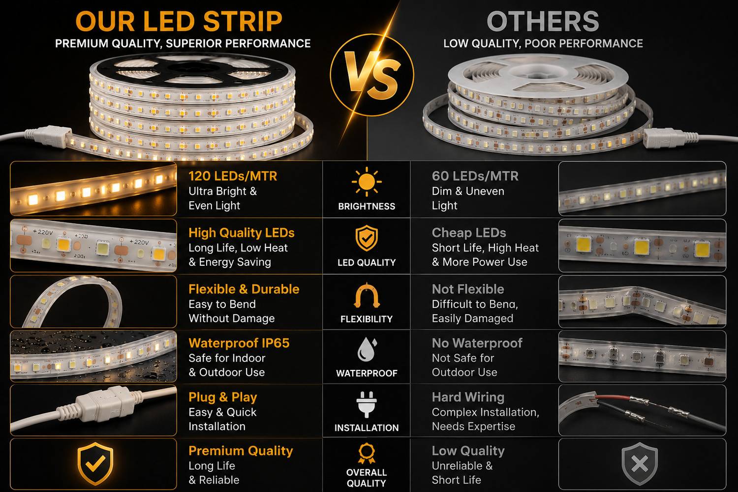 HBX 120 LEDs 10m White Steady Strip Rice Lights Pack of 1 - Image 2