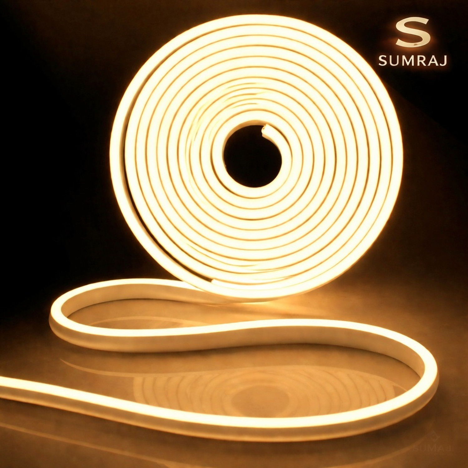 Image of sumraj 599 LEDs 5 m Brown, White Steady Strip Rice Lights
