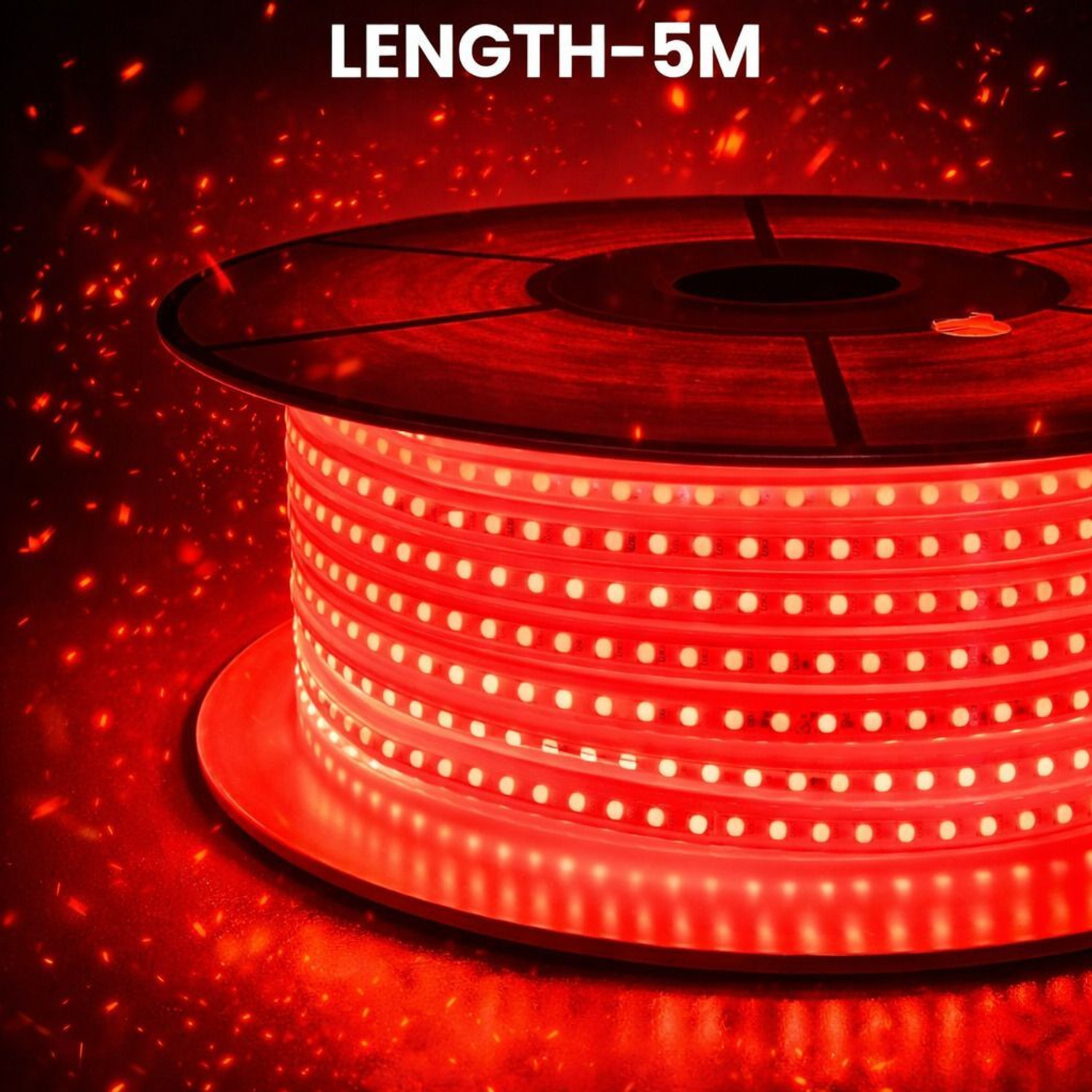 Image of spark world 1200 LEDs 5 m Red Steady Strip Rice Lights