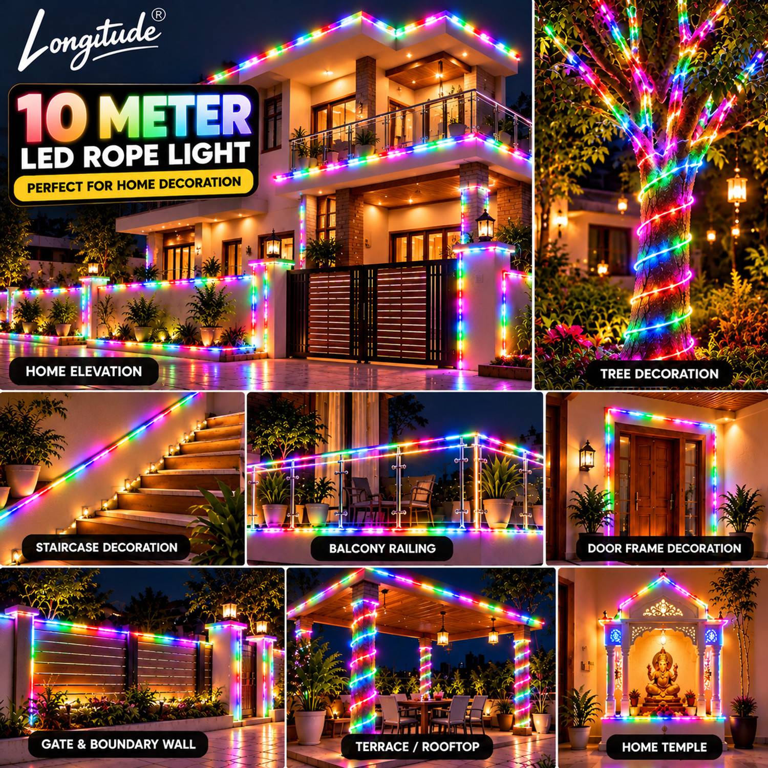 Longitude 1200 LEDs 10m Multicolor Rice Lights - Image 3