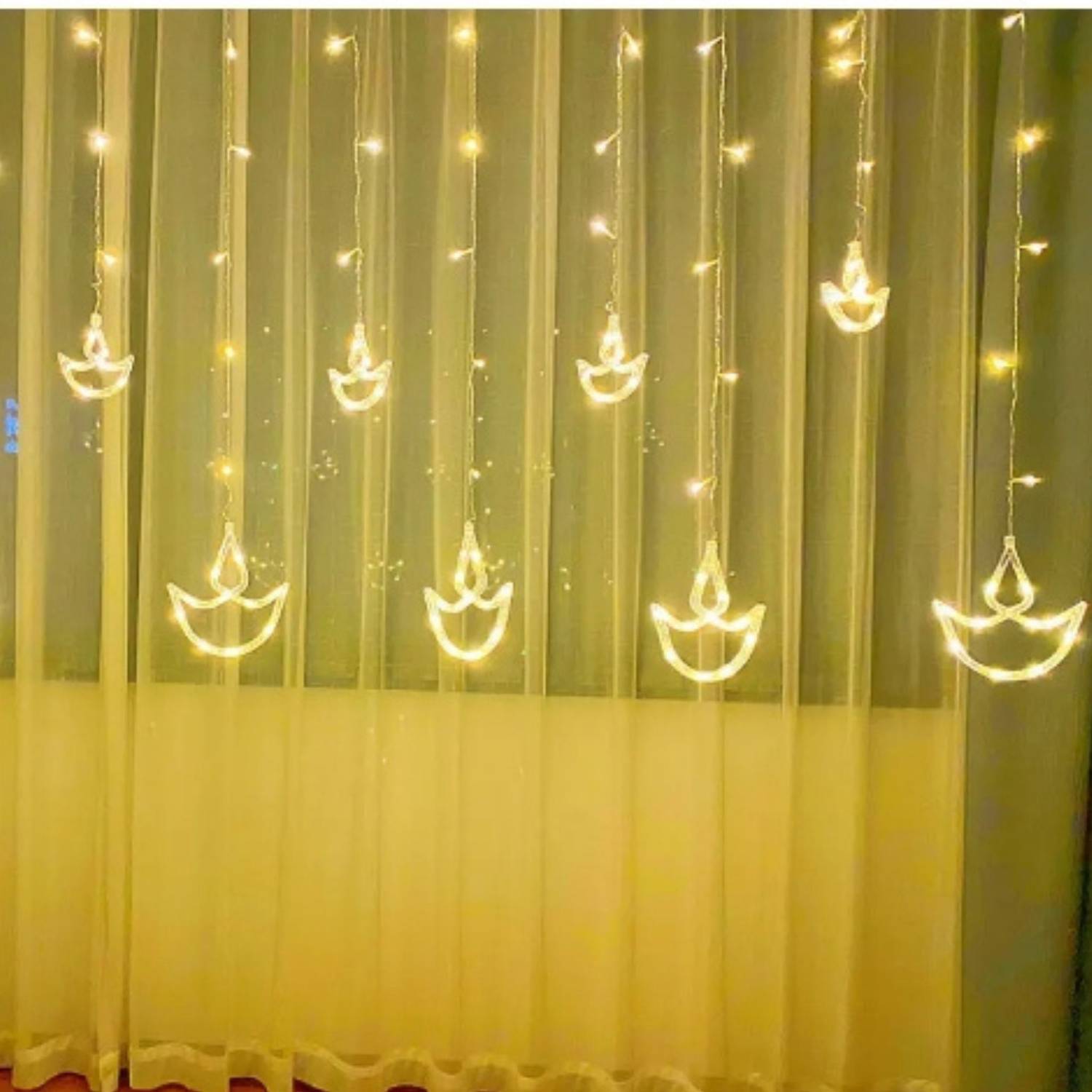 MZ 112 LEDs 4.5 m Transparent Color Changing Diya Rice Lights (Pa