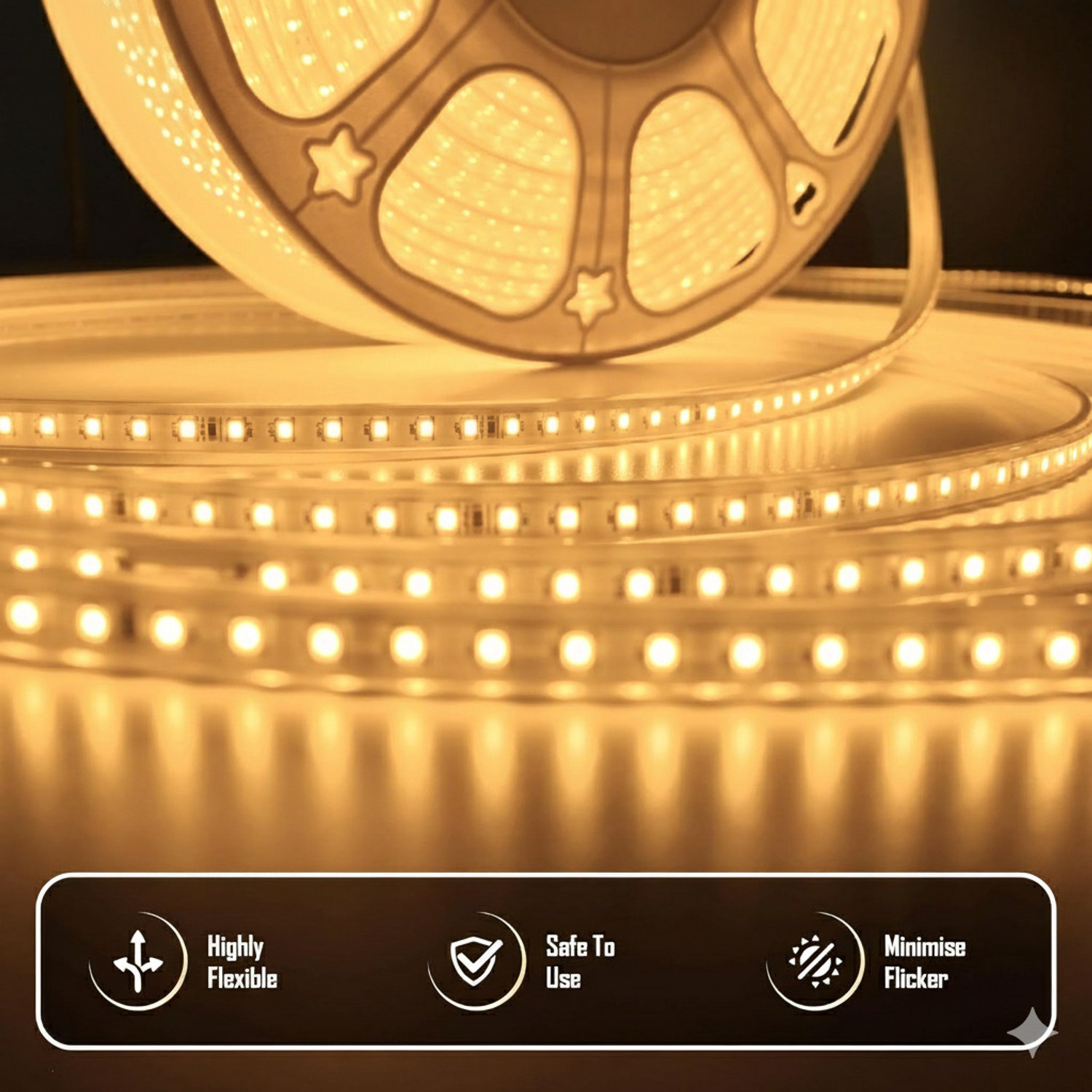 Image of ELECRTIC ELITE 4200 LEDs 30 m Yellow, White Steady String Rice Lights (Pack of 1)