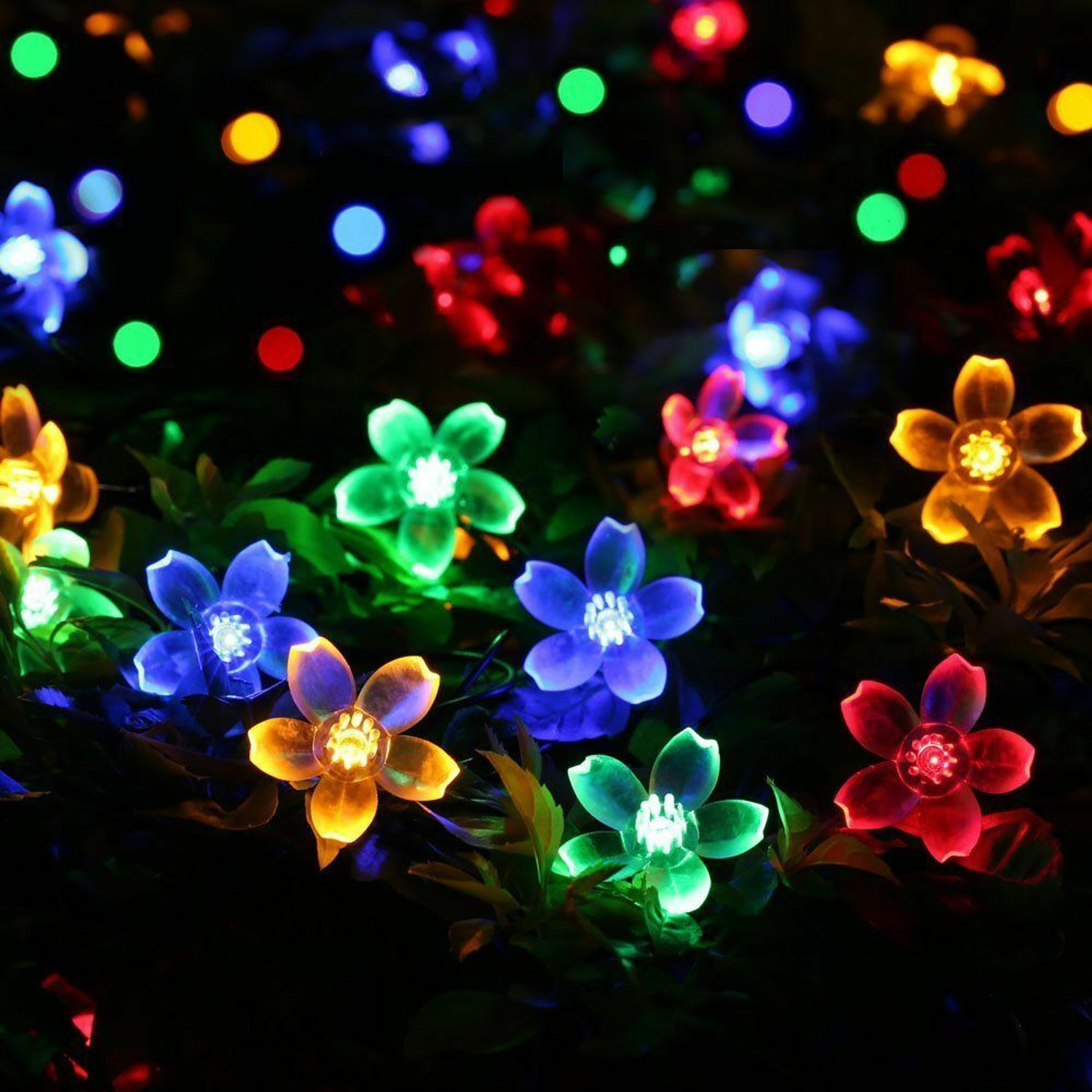 Image of Meneon 20 LEDs 4 m Multicolor Steady Flower Rice Lights