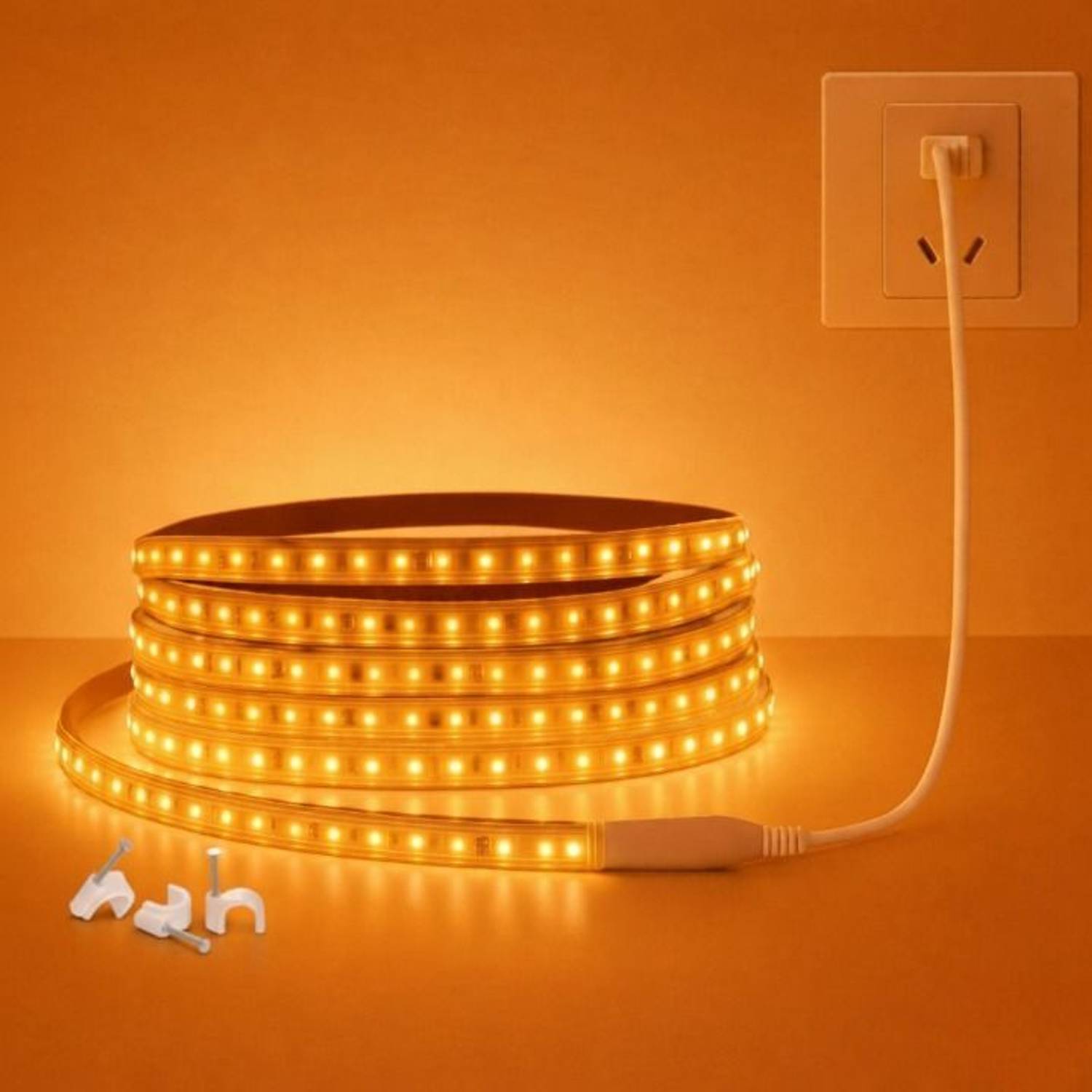 Errol 480 LEDs 4 m Gold Steady Strip Rice Lights (Pack of 1)