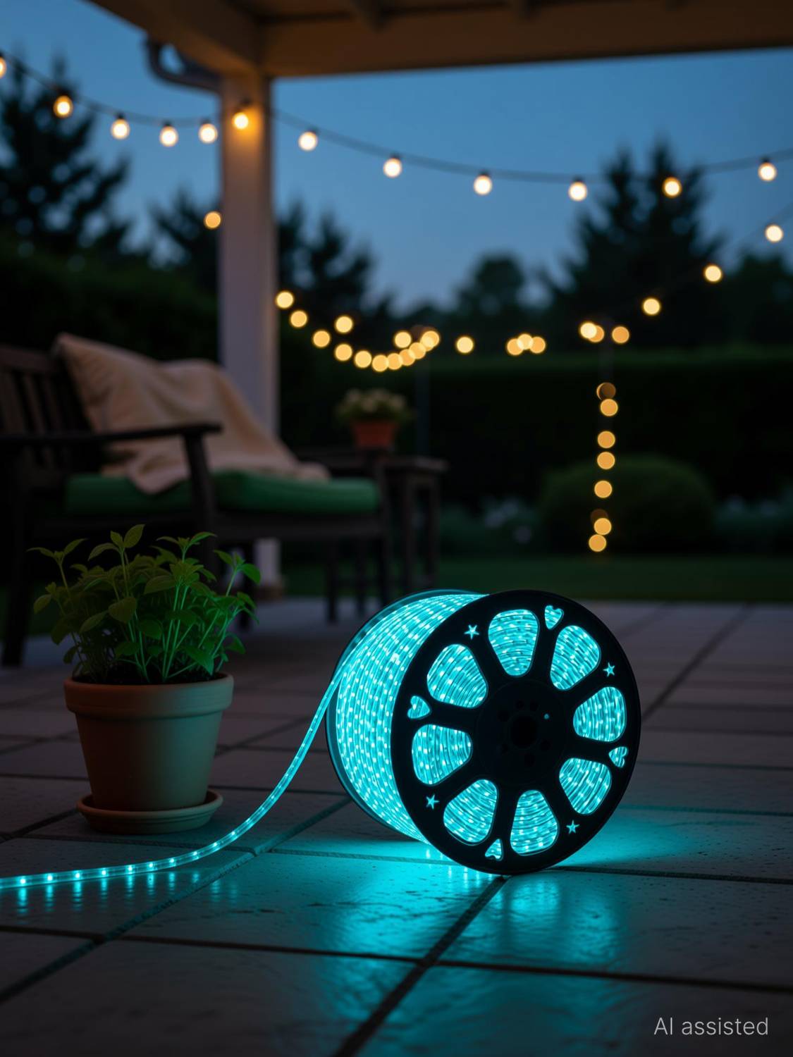 33 Foot 10M Rope Light Waterproof High Brightness For Indoor/Outdoor Use 1200 LEDs 10 m Transparent Steady Strip Rice Lights