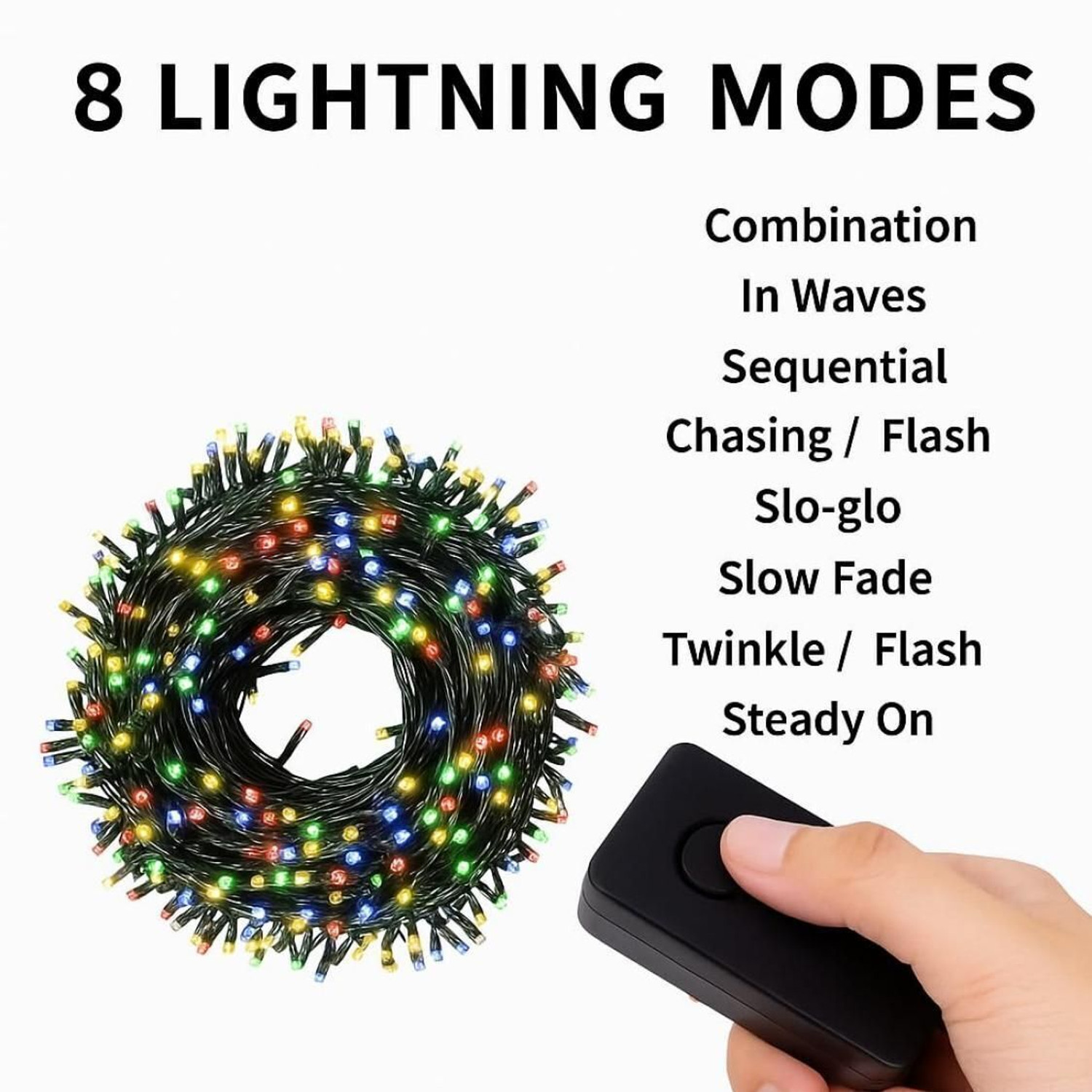 Image of diwalilights 220 LEDs 50 m Multicolor Color Changing, Flickering, Steady Flower Rice Lights
