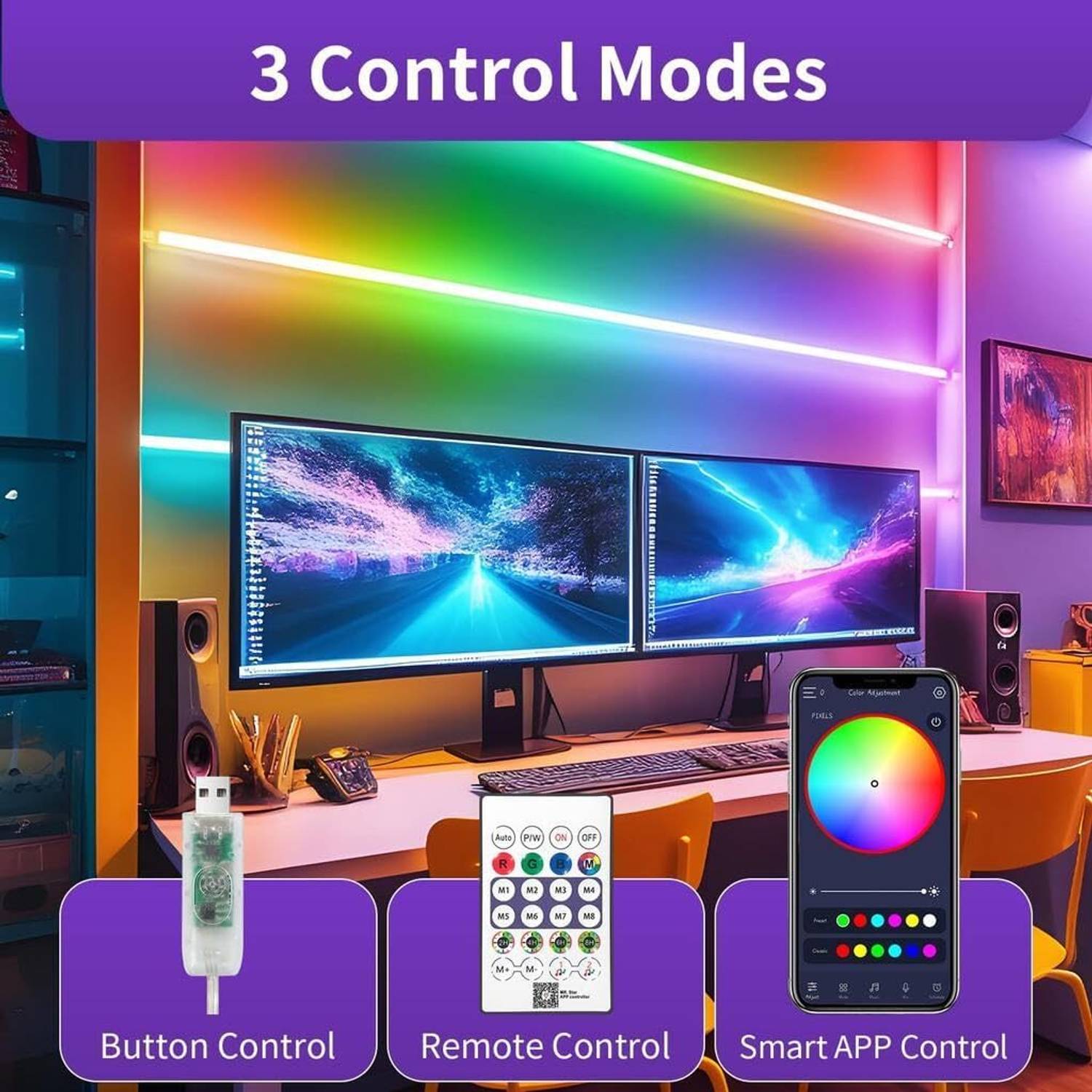 ecoosoft 500 LEDs 5m Multicolor Rice Lights - Image 2