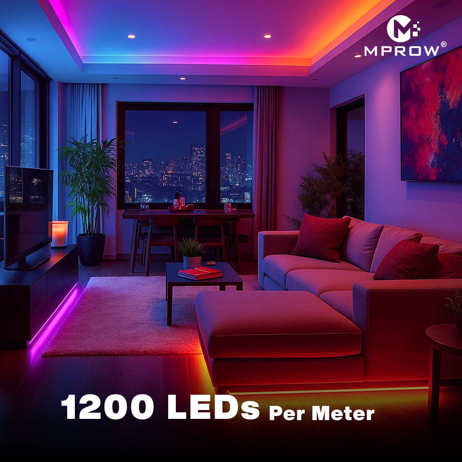 Image of MPROW 1200 LEDs 10 m Multicolor Steady String Rice Lights