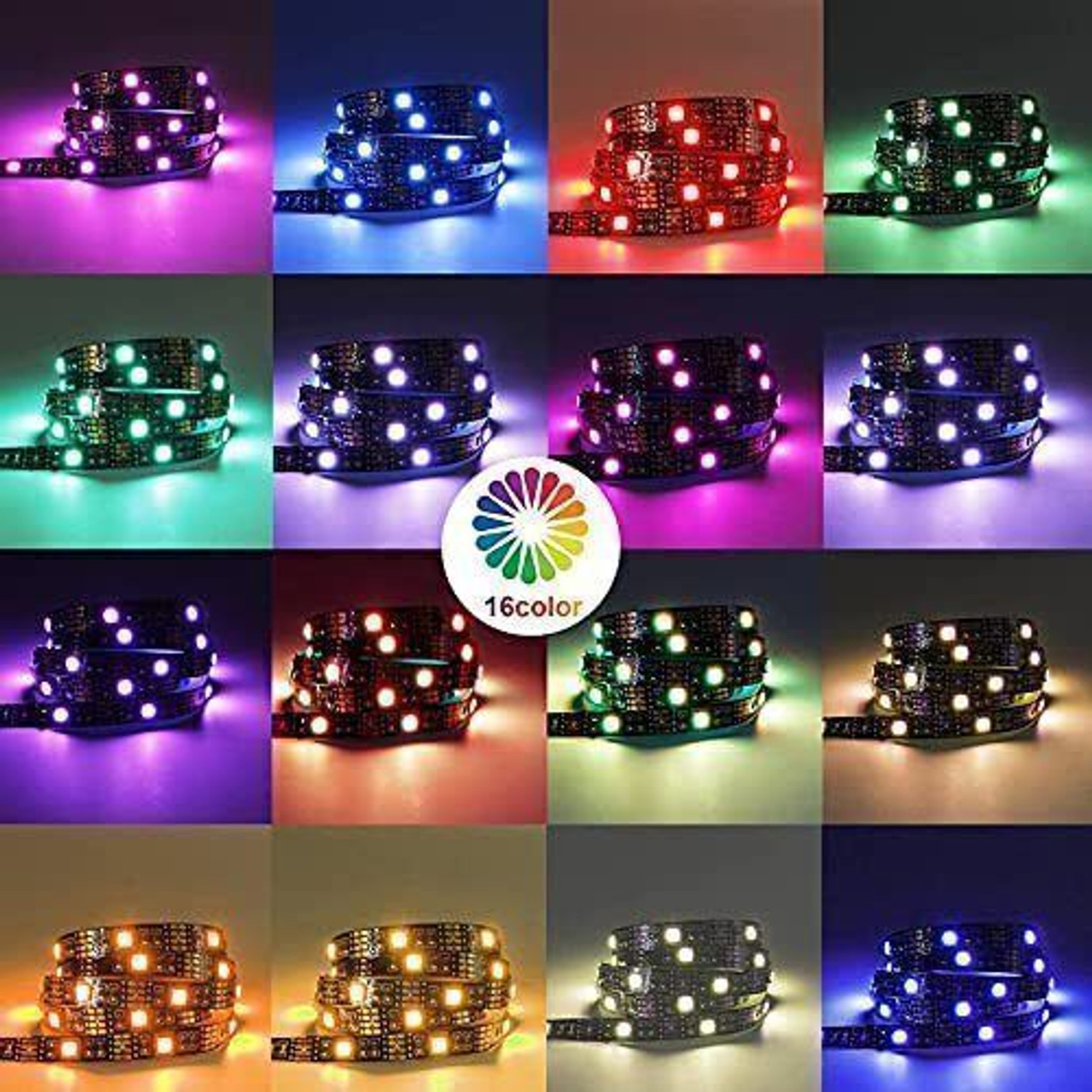 Image of PESCA 120 LEDs 4 m Multicolor Color Changing, Flickering, Steady Strip Rice Lights