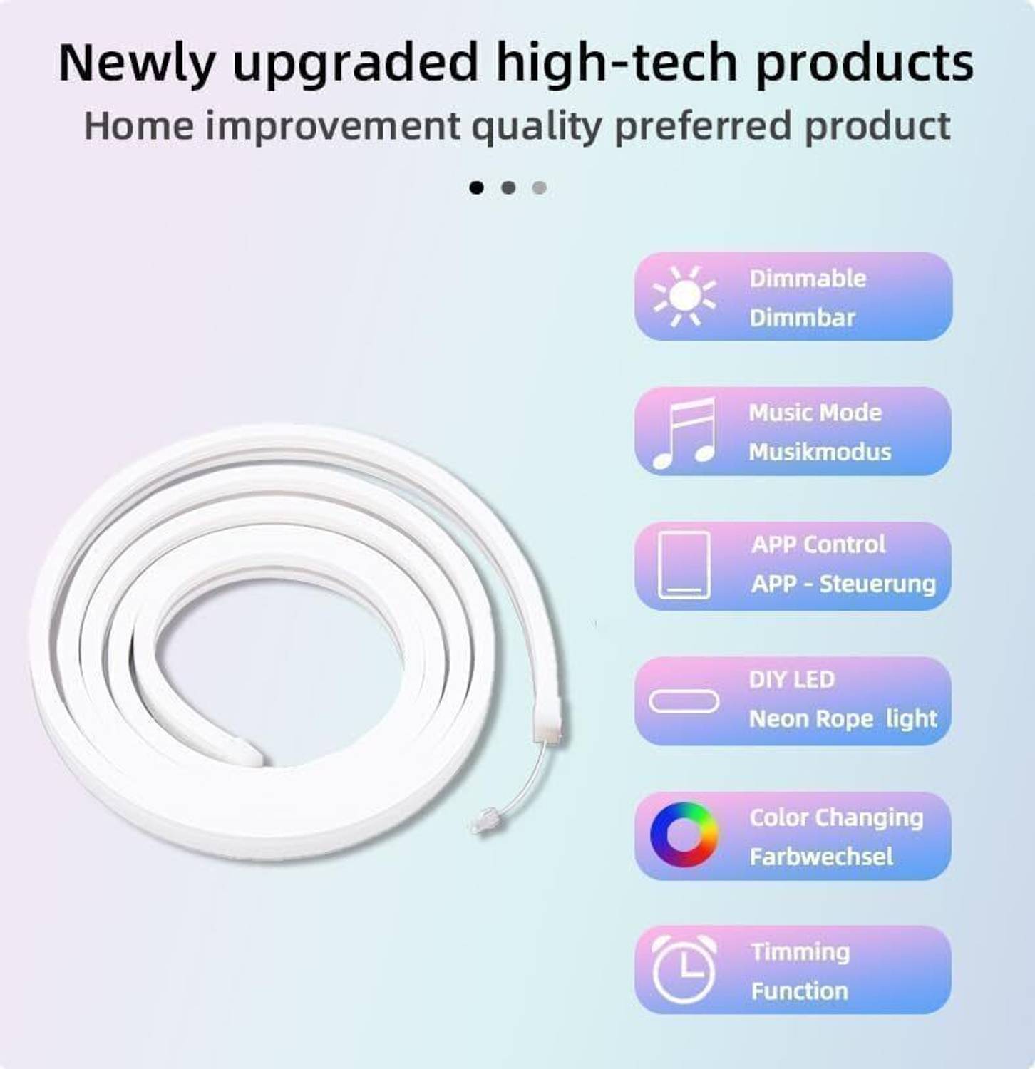 KIZJORYA RGB Neon Light Strip with Music Sync - Image 5