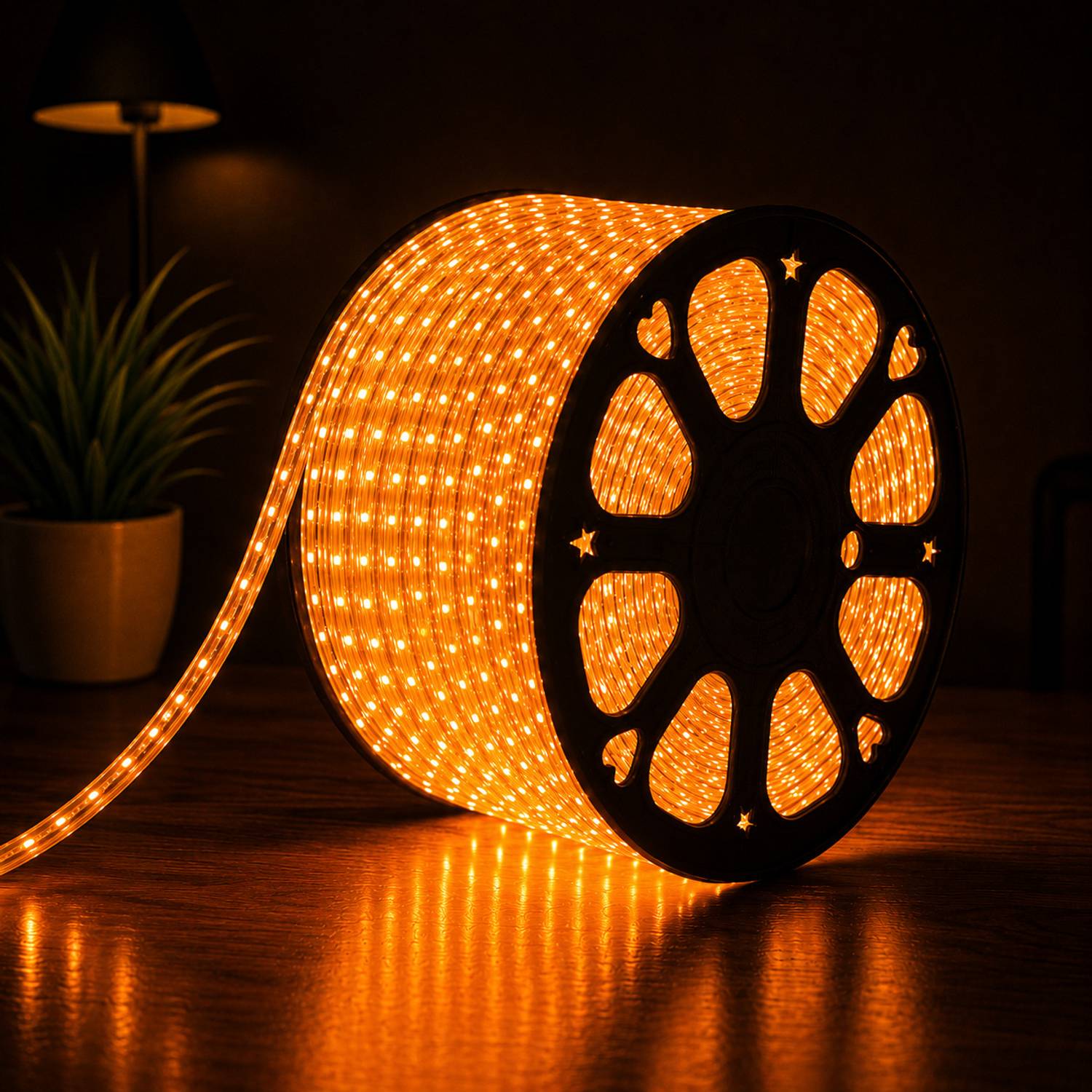 33 Foot 10M Rope Light Waterproof High Brightness For Indoor/Outdoor Use 1200 LEDs 10 m Orange Steady Strip Rice Lights