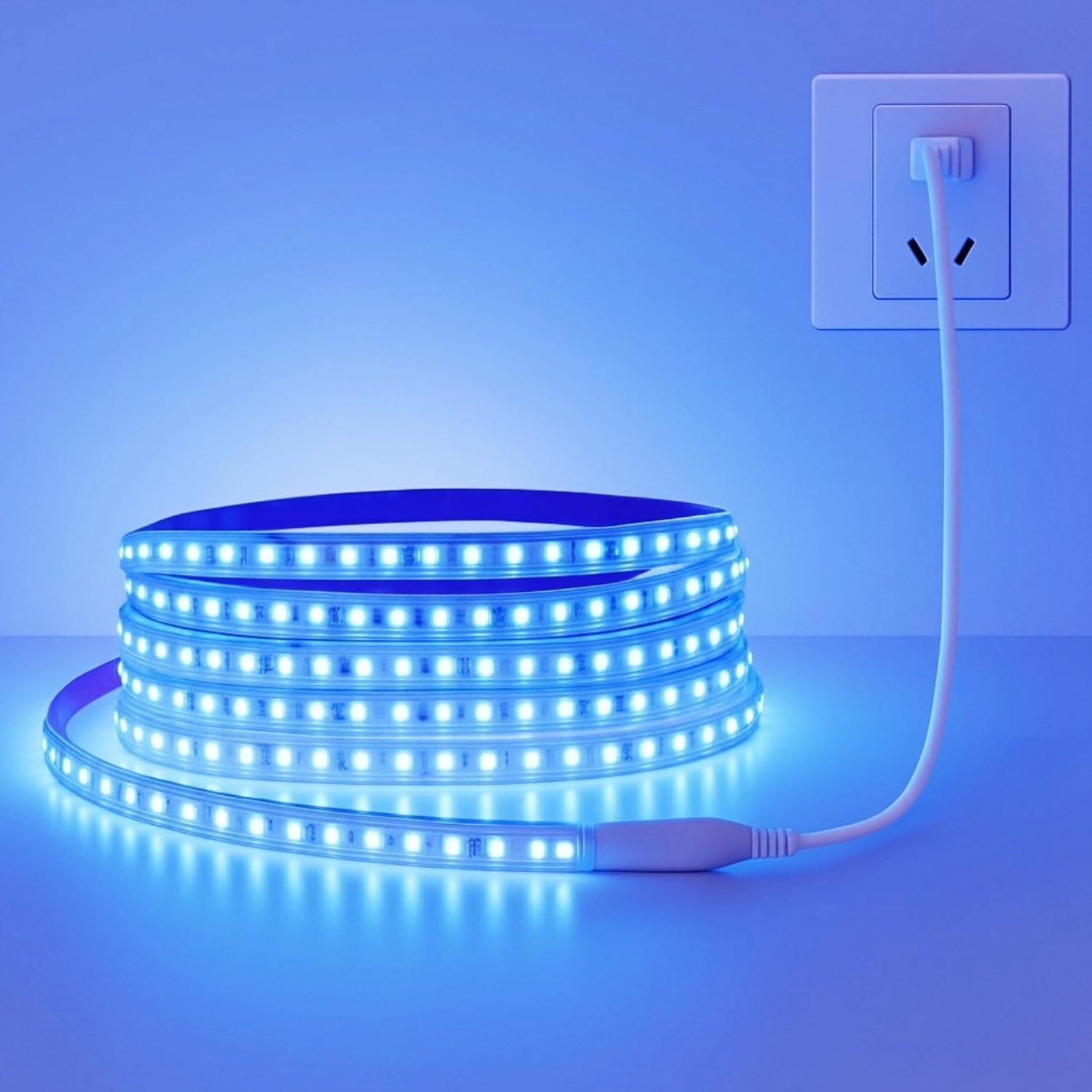 Image of Errol 360 LEDs 3 m Blue Steady Strip Rice Lights