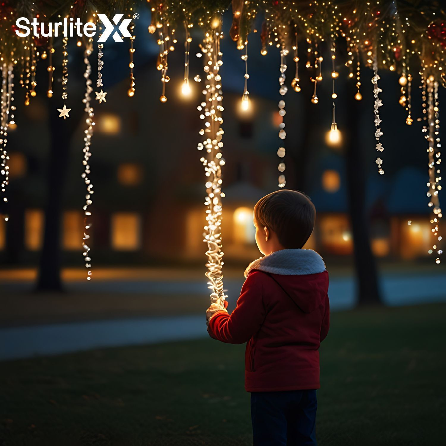 Image of Sturlite 46 LEDs 10 m White Flickering, Steady Bulb Rice Lights
