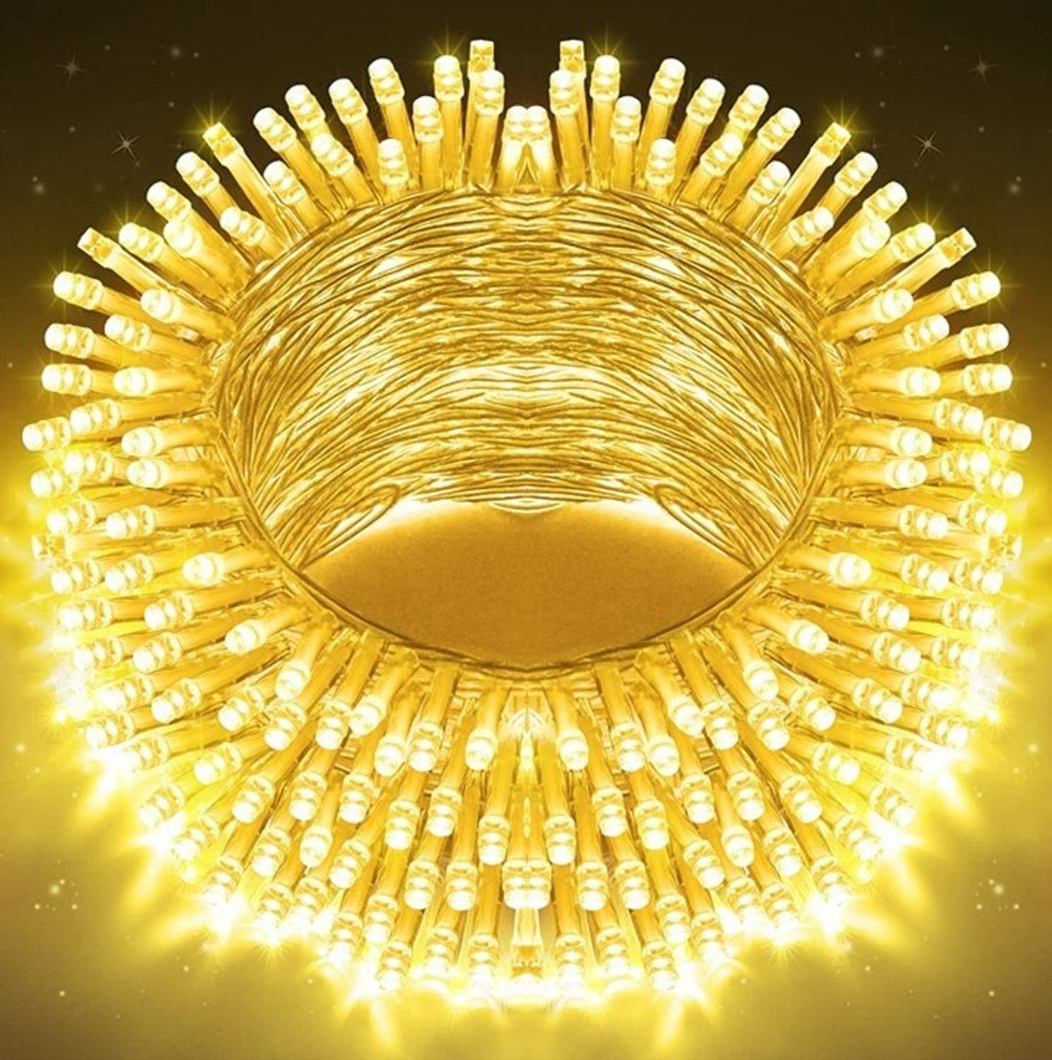 MPROW 40 LEDs 11 m Yellow Steady Bulb Rice Lights (Pack of 2)