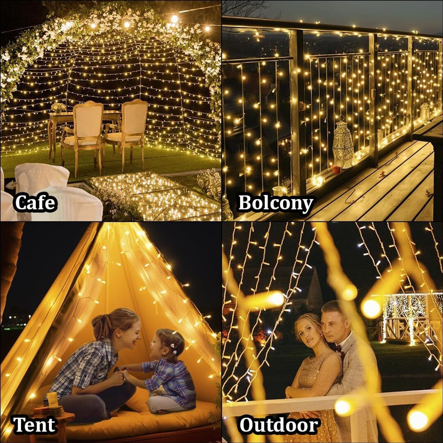 Image of FIZZYTECH 40 LEDs 11 m Yellow Flickering String Rice Lights