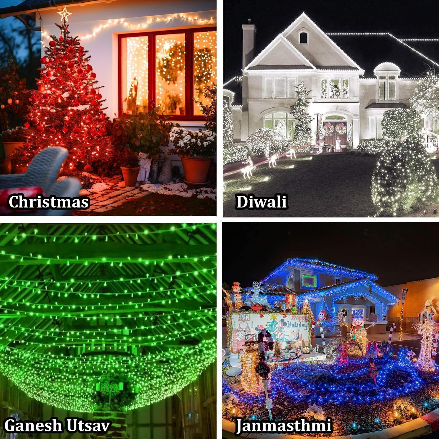 Image of FIZZYTECH 40 LEDs 11 m Multicolor Steady String Rice Lights