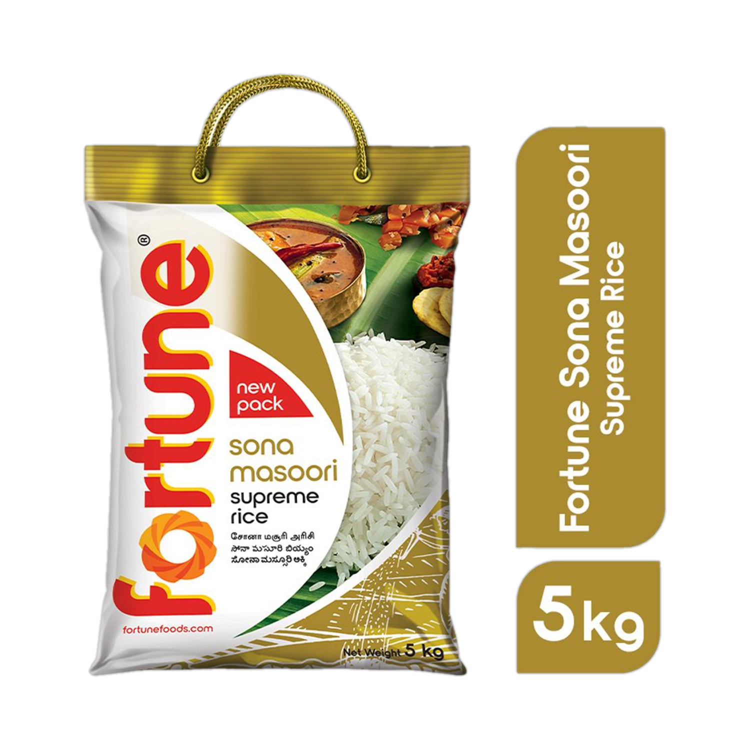 Image of FORTUNE Supreme Sona Masoori Rice (Raw) (5 kg)