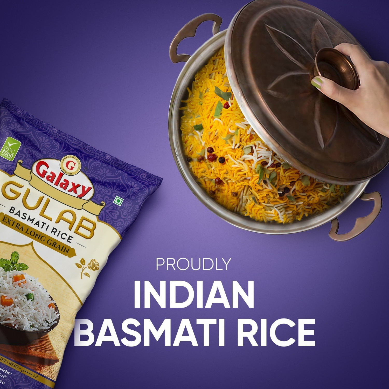 Image of GALAXY Extra Long Grain Basmati Rice - 1 Kg Basmati Rice (Long Grain, Polished)