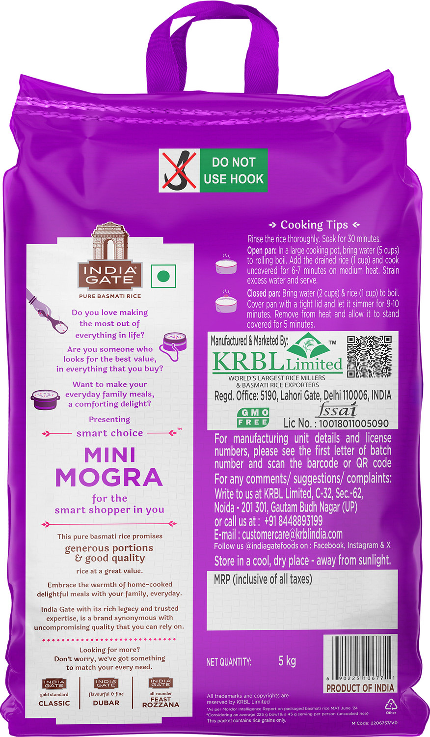 Image of INDIA GATE Mogra Basmati Rice (Polished)