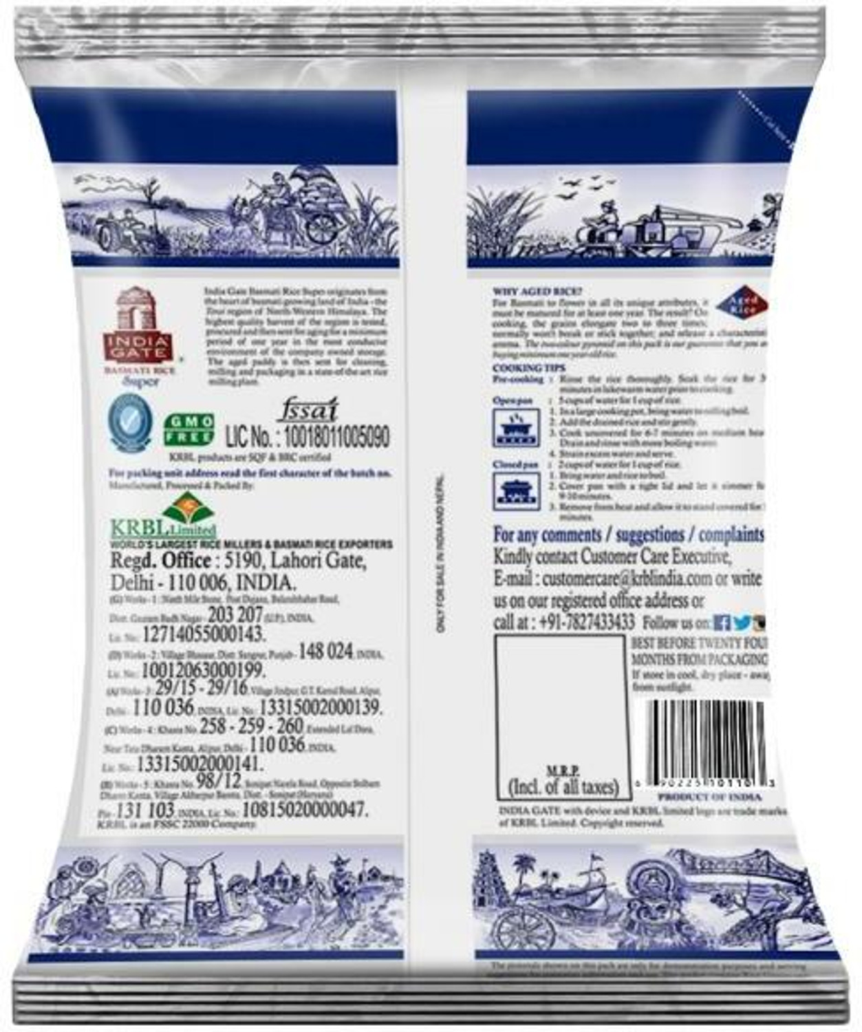 Image of INDIA GATE SUPER BASMATI RICE Basmati Rice (Long Grain, Polished) (5 kg)
