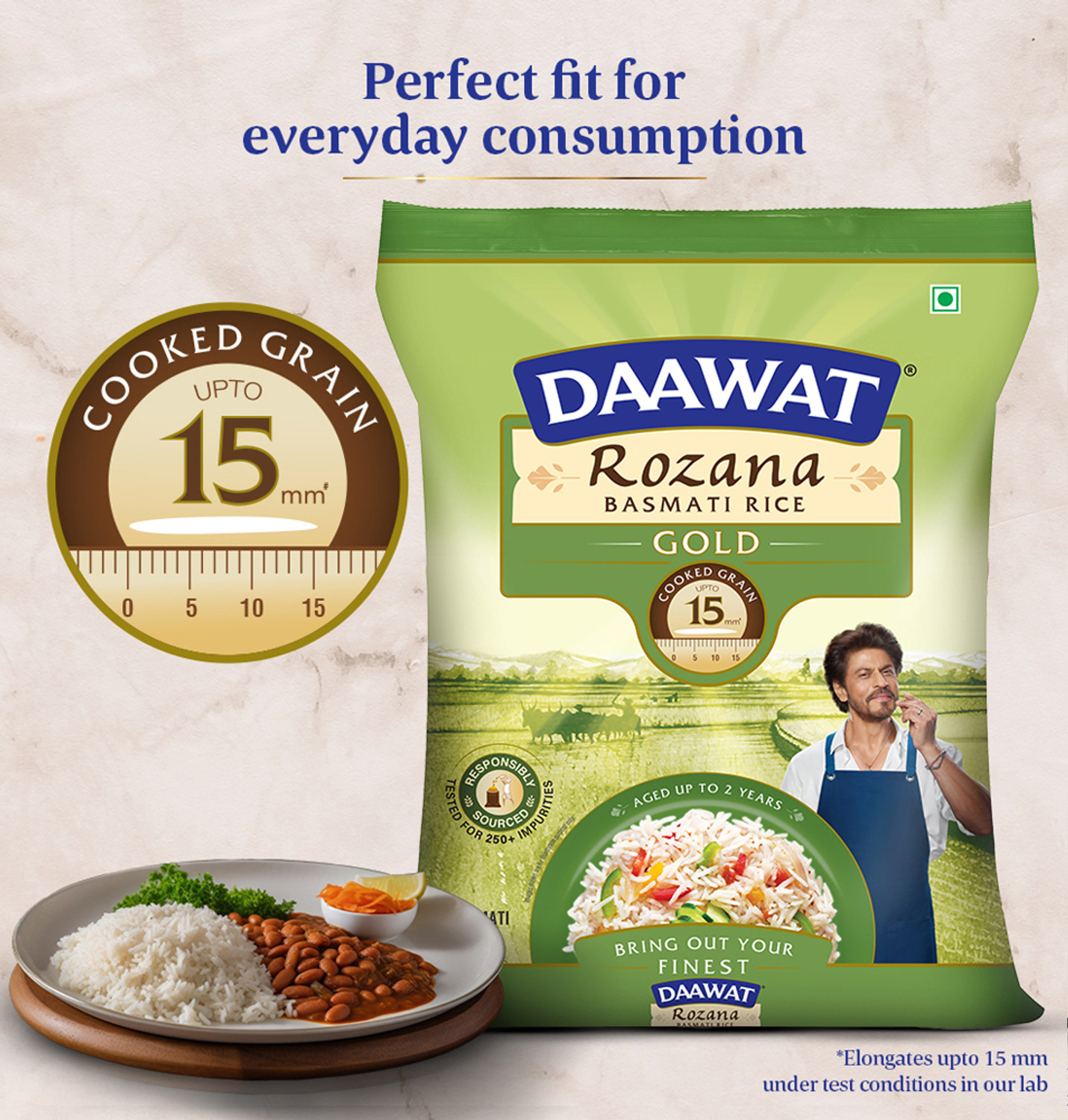 Image of Daawat Rozana Gold Basmati Rice (Medium Grain)