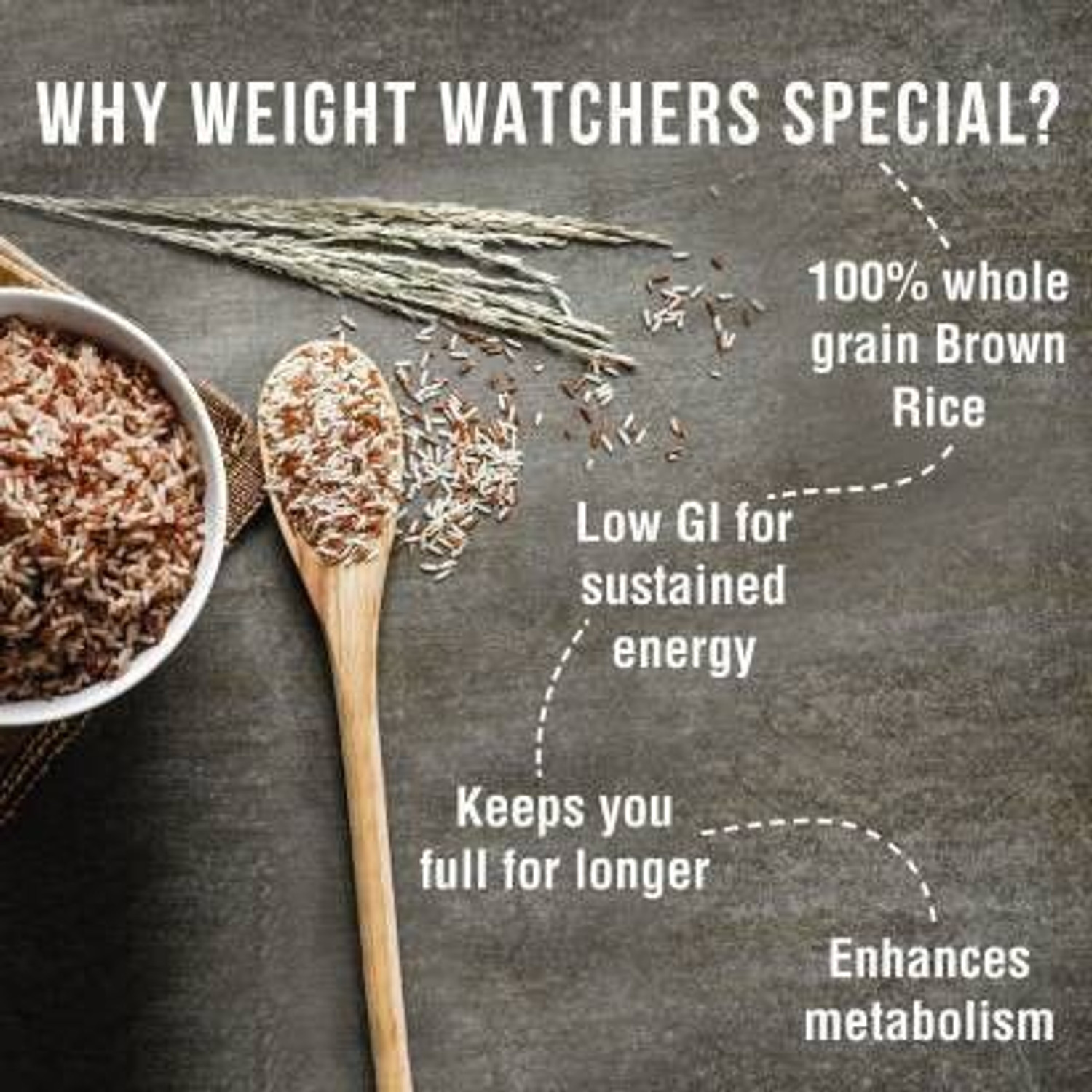 Image of INDIA GATE WEIGHT WATCHERS Brown Basmati Rice (Full Grain, Polished)