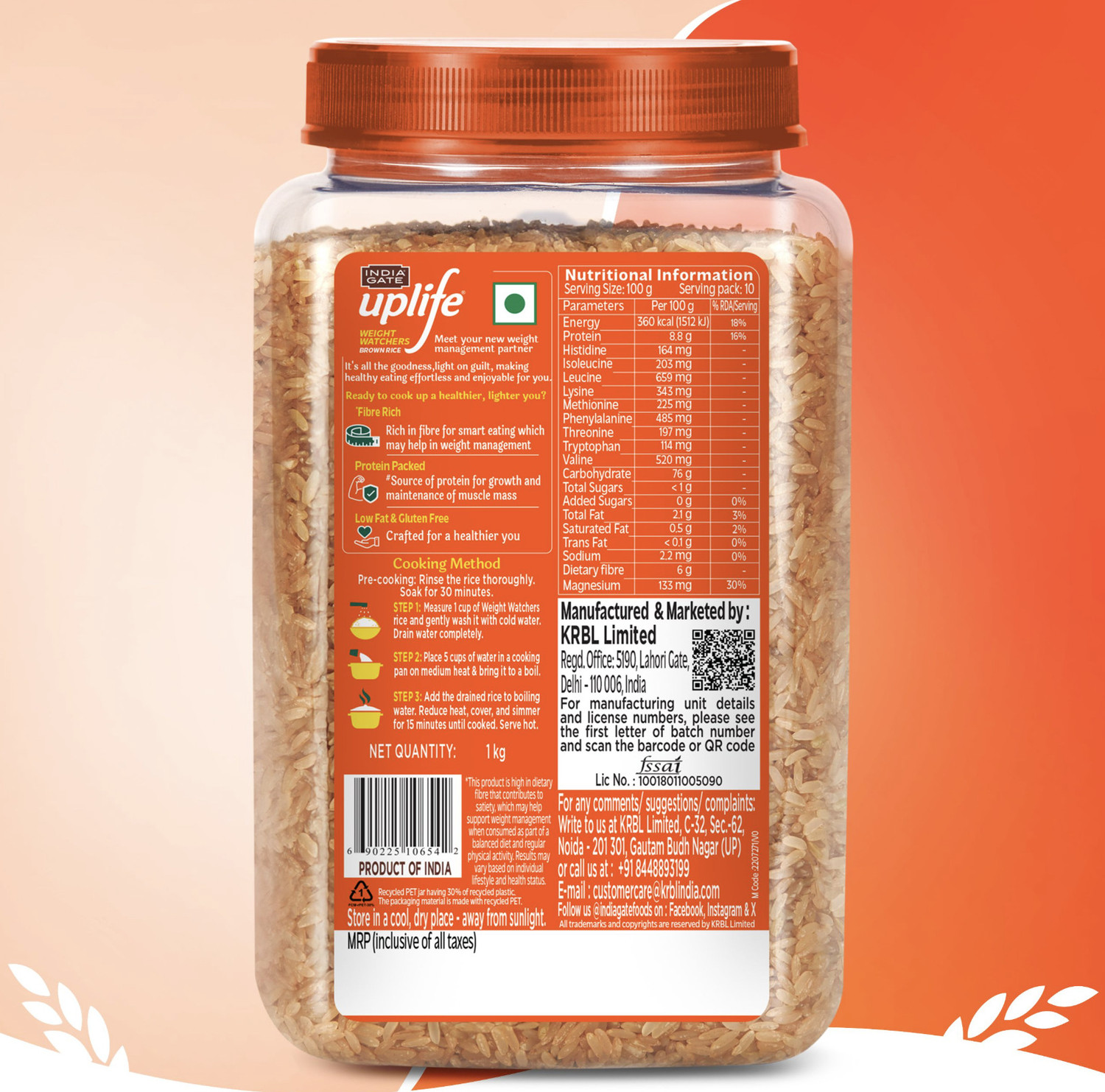 Image of INDIA GATE Whole Grain Brown Basmati Rice