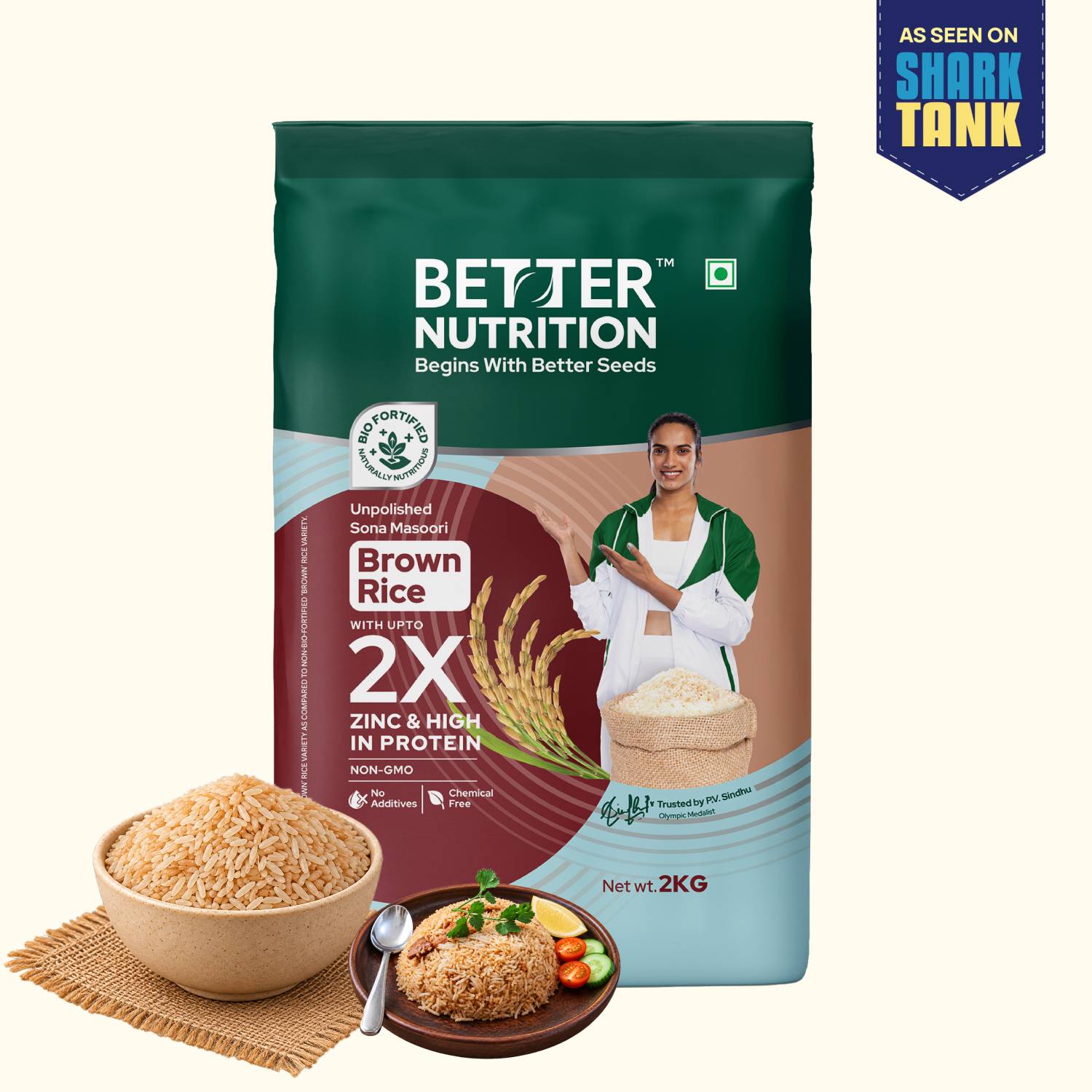 Better Nutrition Biofortified Brown Rice | High Protein | Zinc Rich Brown Everyday Rice (Full Grain, Unpolished)
