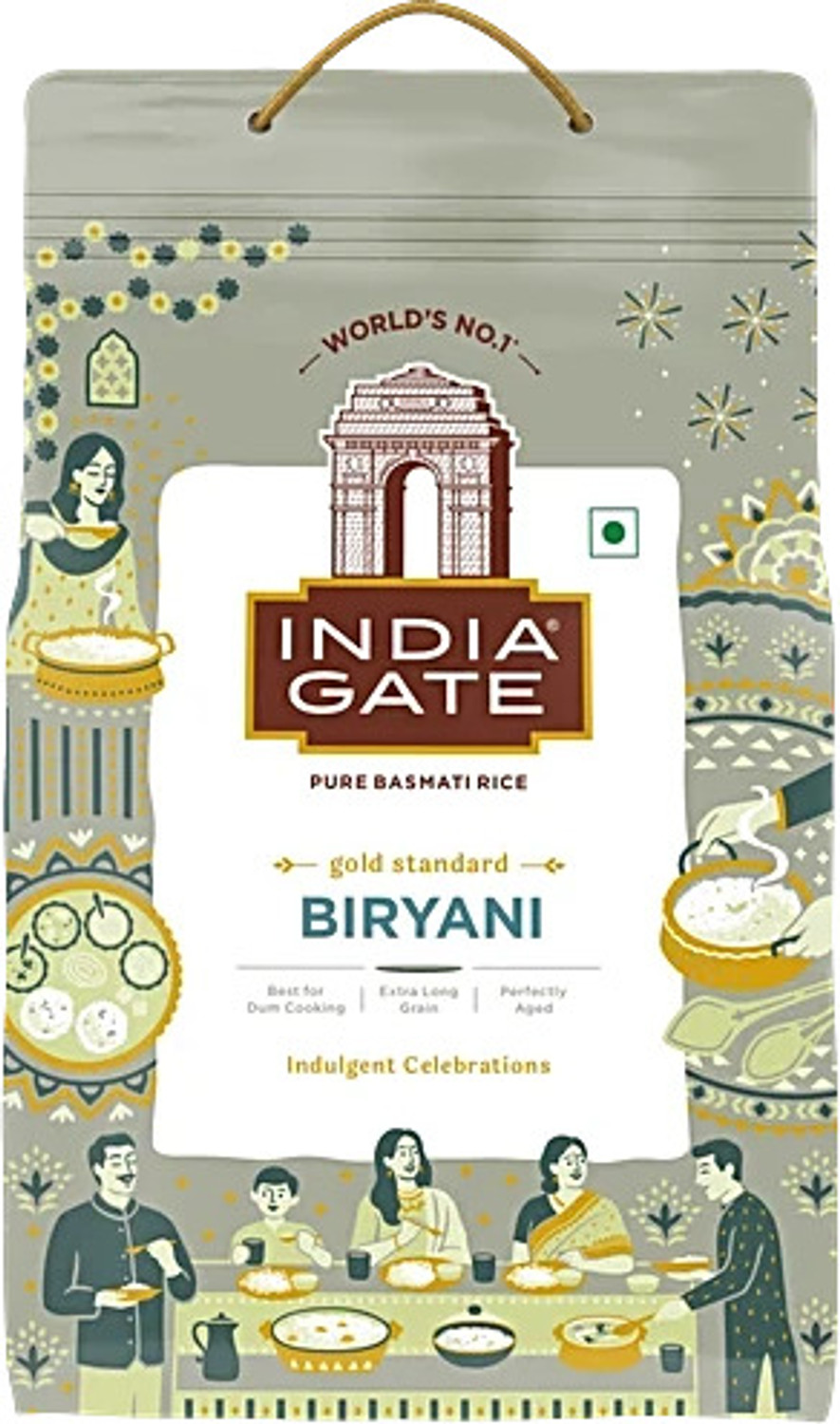 Image of INDIA GATE BIRYANI PURE BASMATI RICE Basmati Rice (Long Grain, Polished)