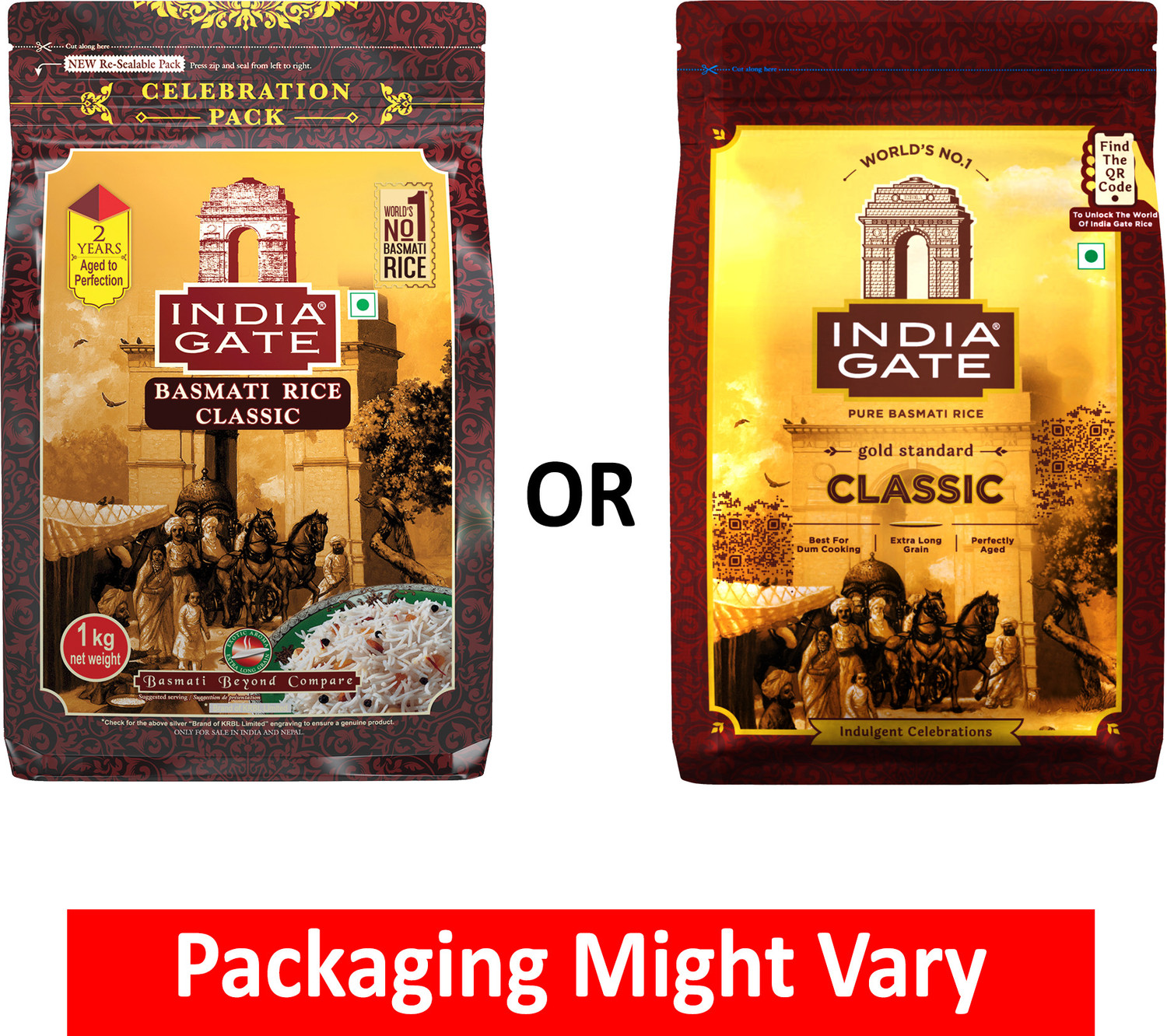 Image of INDIA GATE Gold Standard Classic Basmati Rice (Long Grain, Polished)