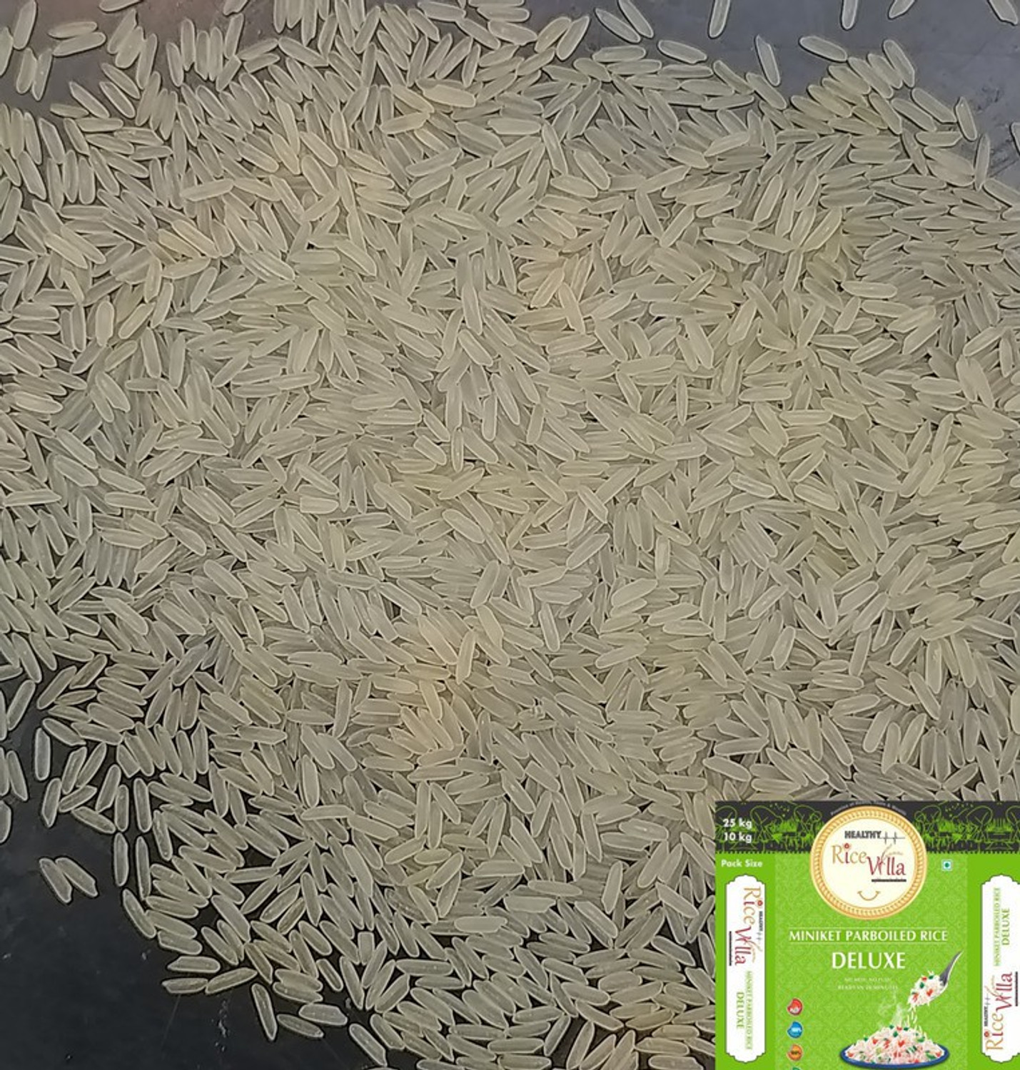 Image of Healthy Rice Villa Miniket Rice Deluxe 10Kg Minicate Rice (Medium Grain, Parboiled)