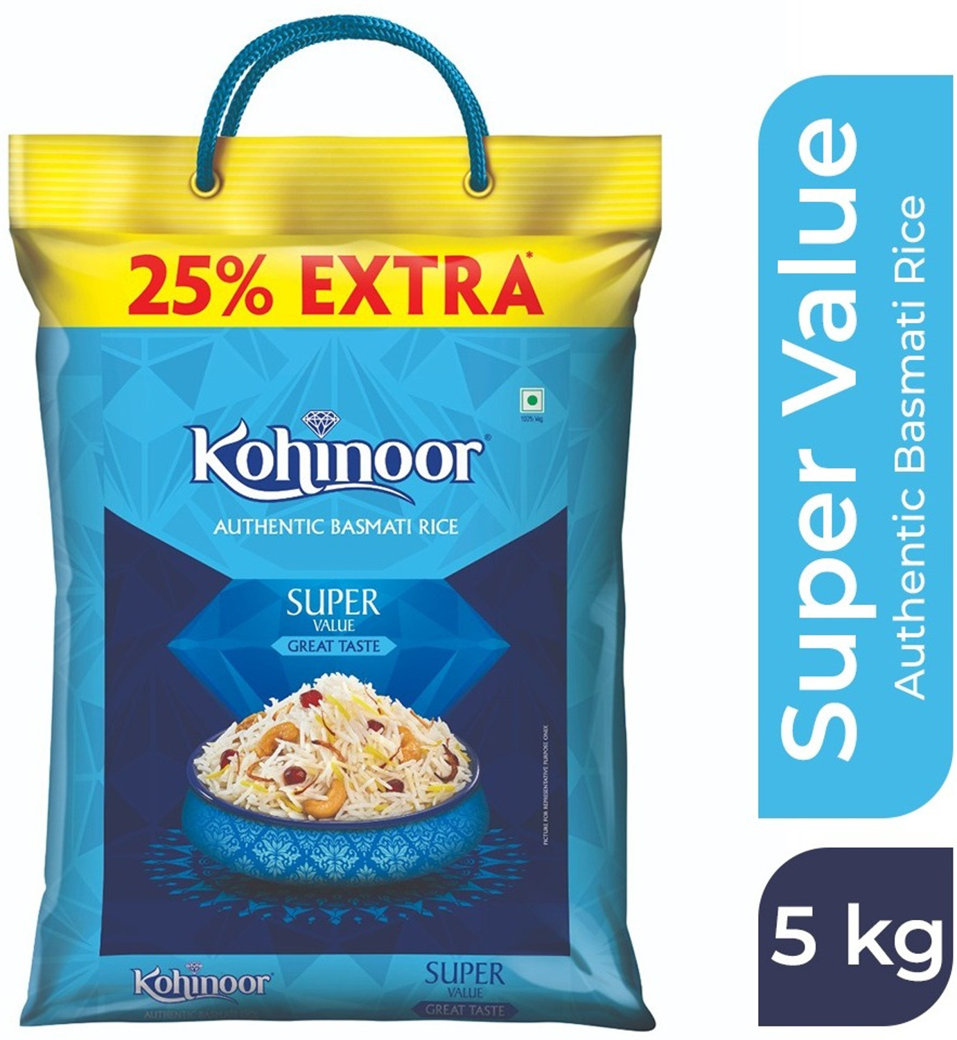Image of KOHINOOR Super Value Authentic Basmati Rice (Full Grain, Polished)