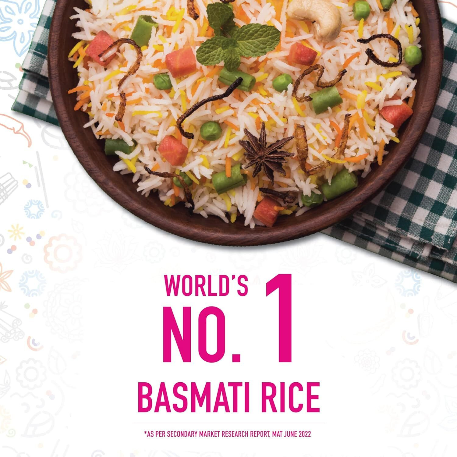 Image of INDIA GATE Feast Rozzana Basmati Rice - 5kg Basmati Rice (Medium Grain, Raw)