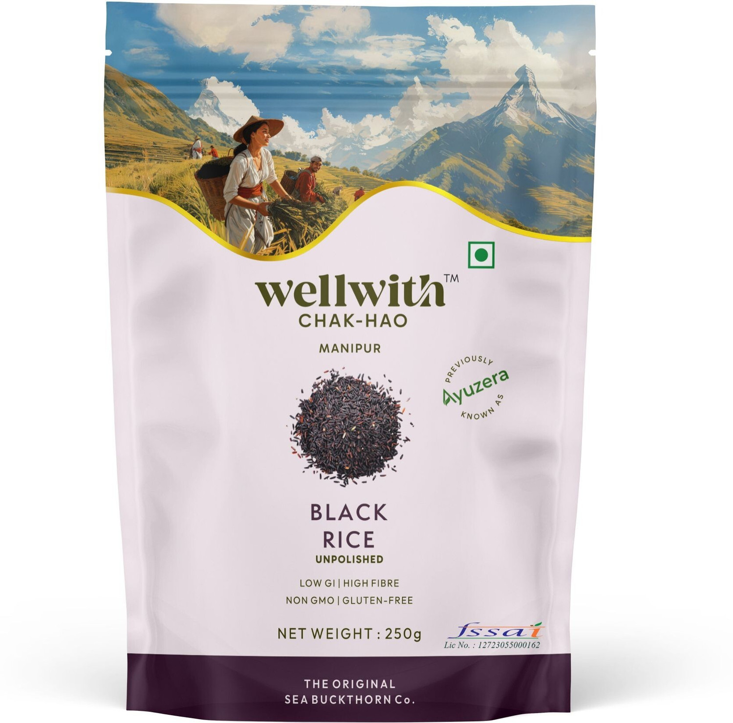 Image of Ayuzera by Wellwith All Naturals High Fibre Black Rice Rich in Antioxidants Black Black Rice (Full Grain)