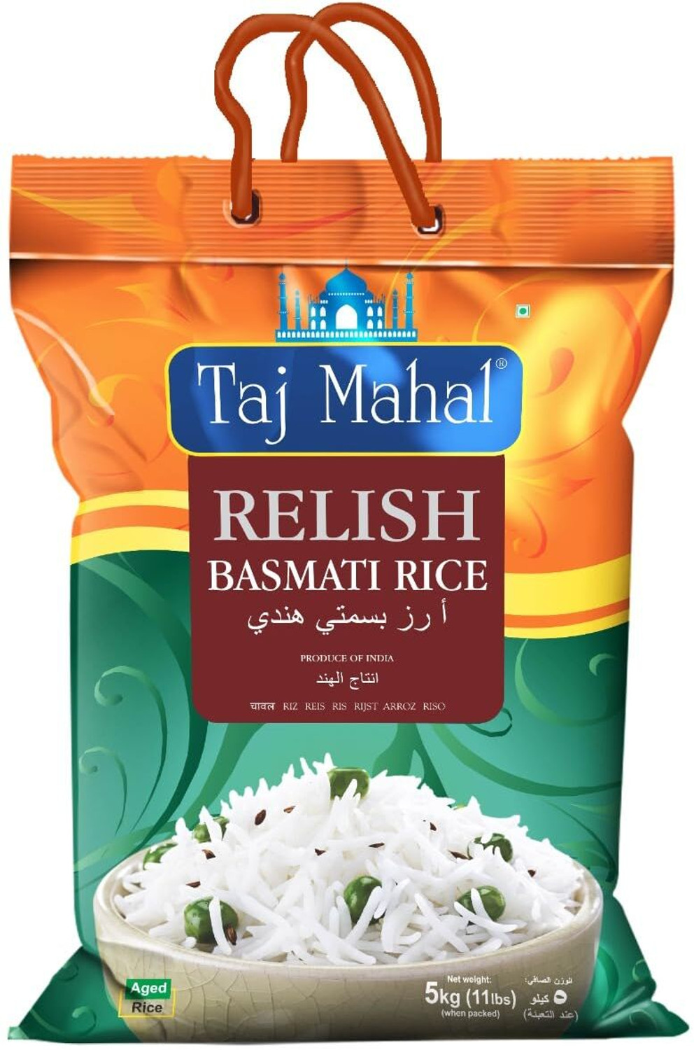 Image of Taj Mahal Relish Non-Sticky & Fluffy Naturally Aged Basmati Rice (Long Grain, Steam)