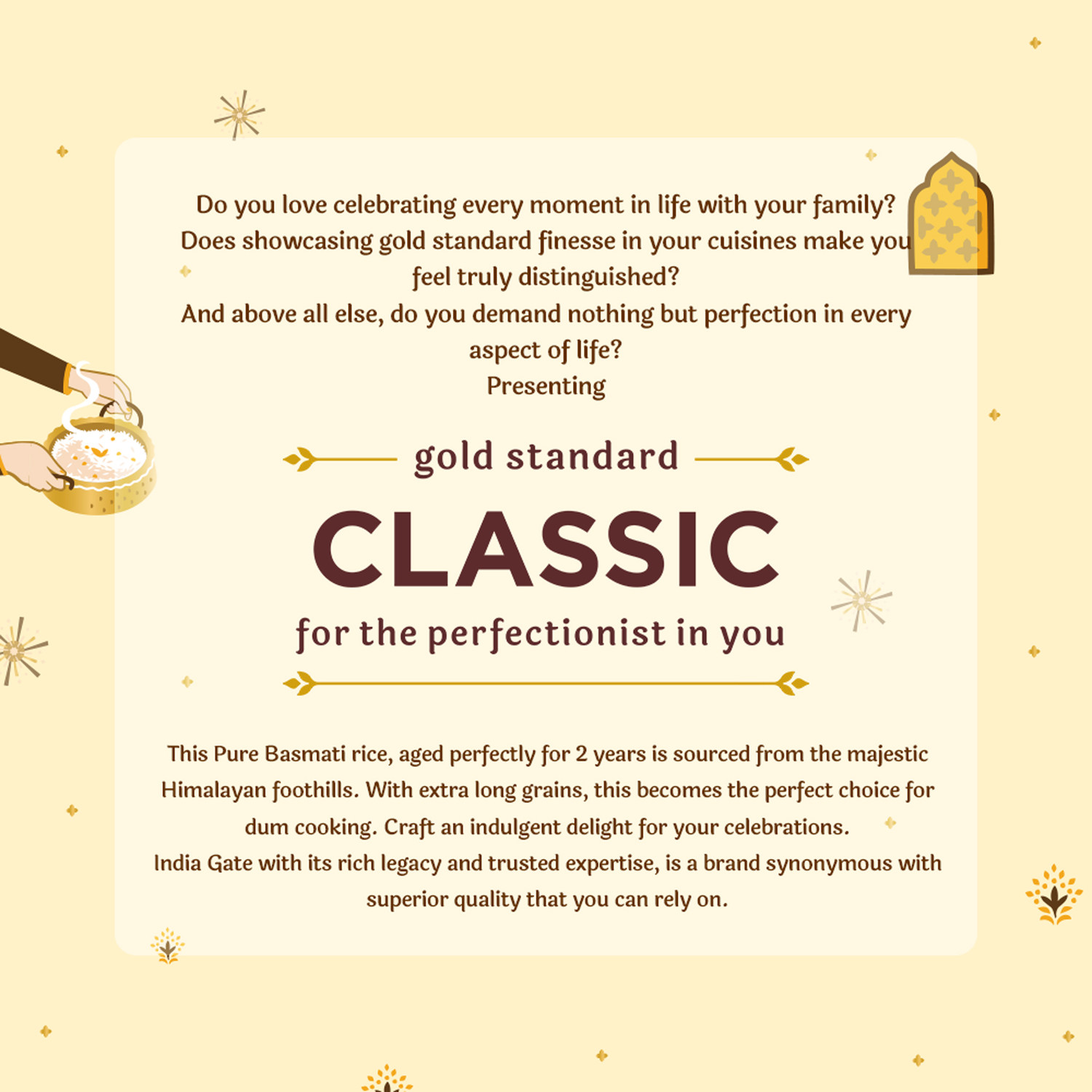 Image of INDIA GATE Gold Standard Classic Basmati Rice (Polished)