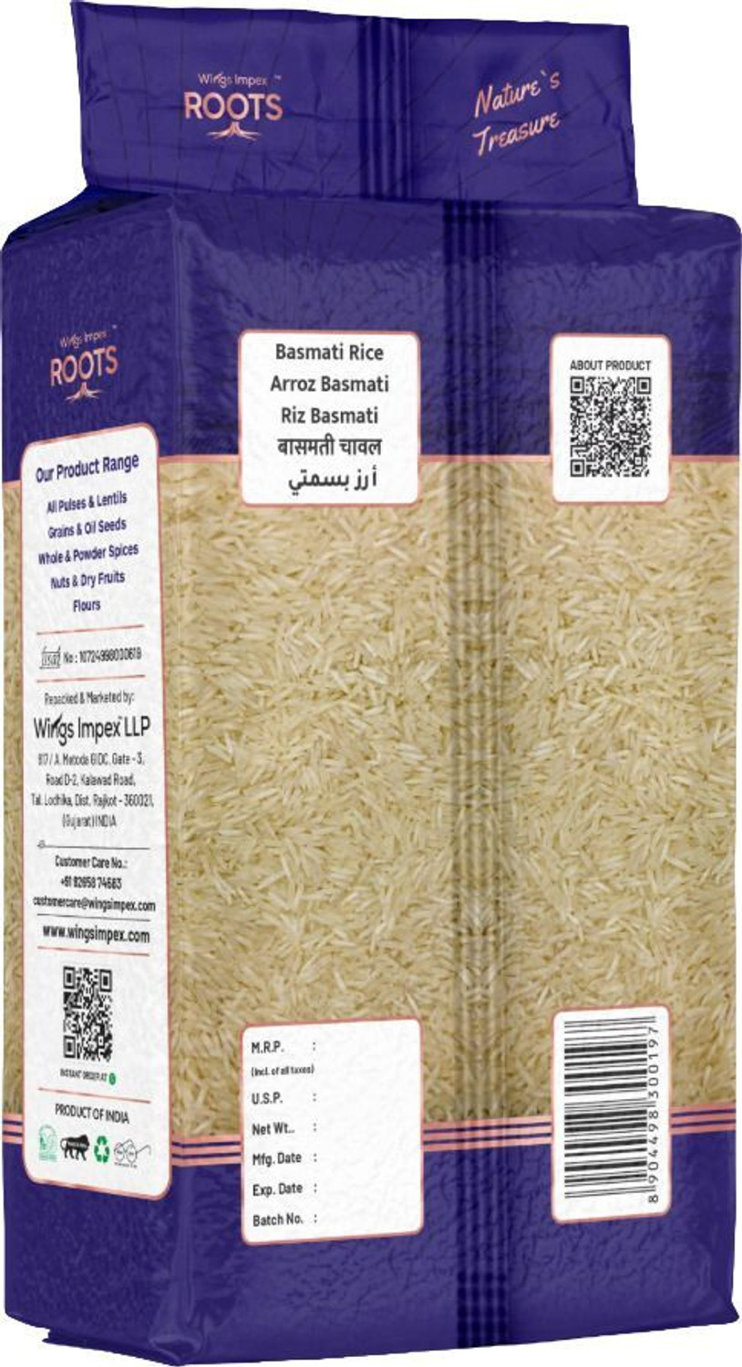 Image of wings impex roots Roots Basmati Rice Rose Gold Basmati Rice (Long Grain)